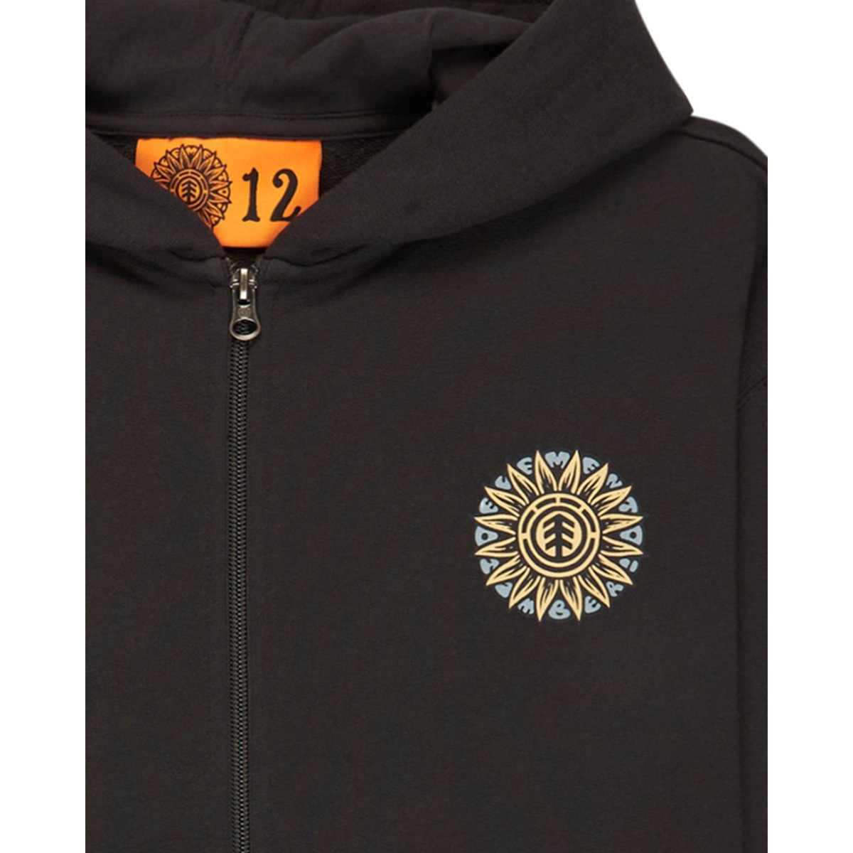 Sweat à capuche zippé TIMBER TAKE A HIKE noir off black, ELEMENT