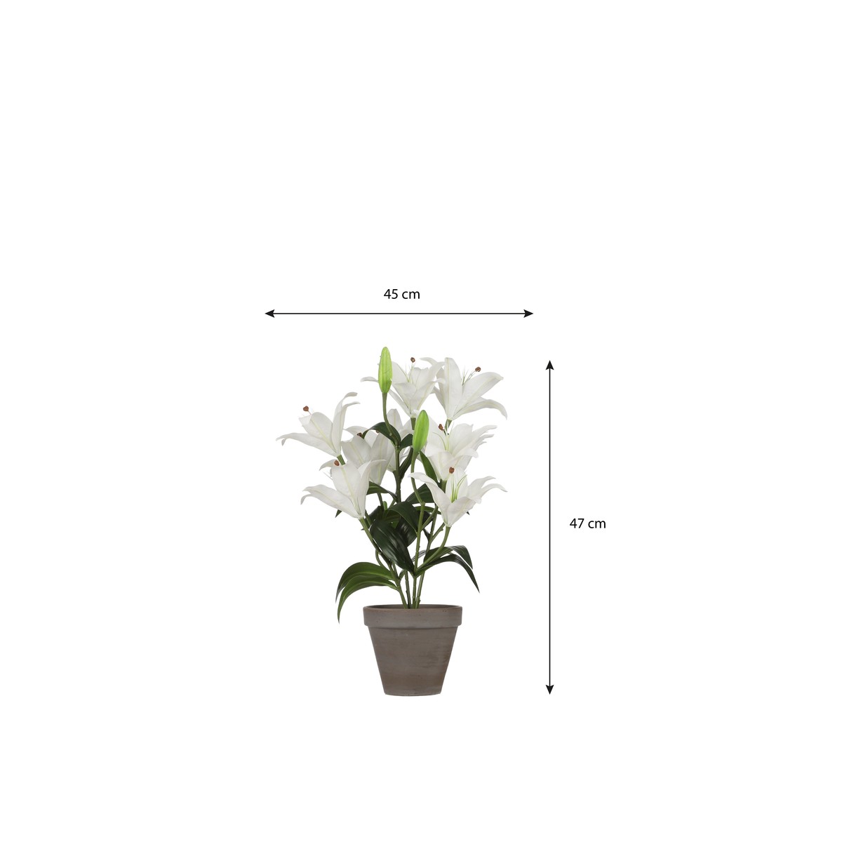 Plante artificielle TIGERLILY blanc, MICA DECORATIONS