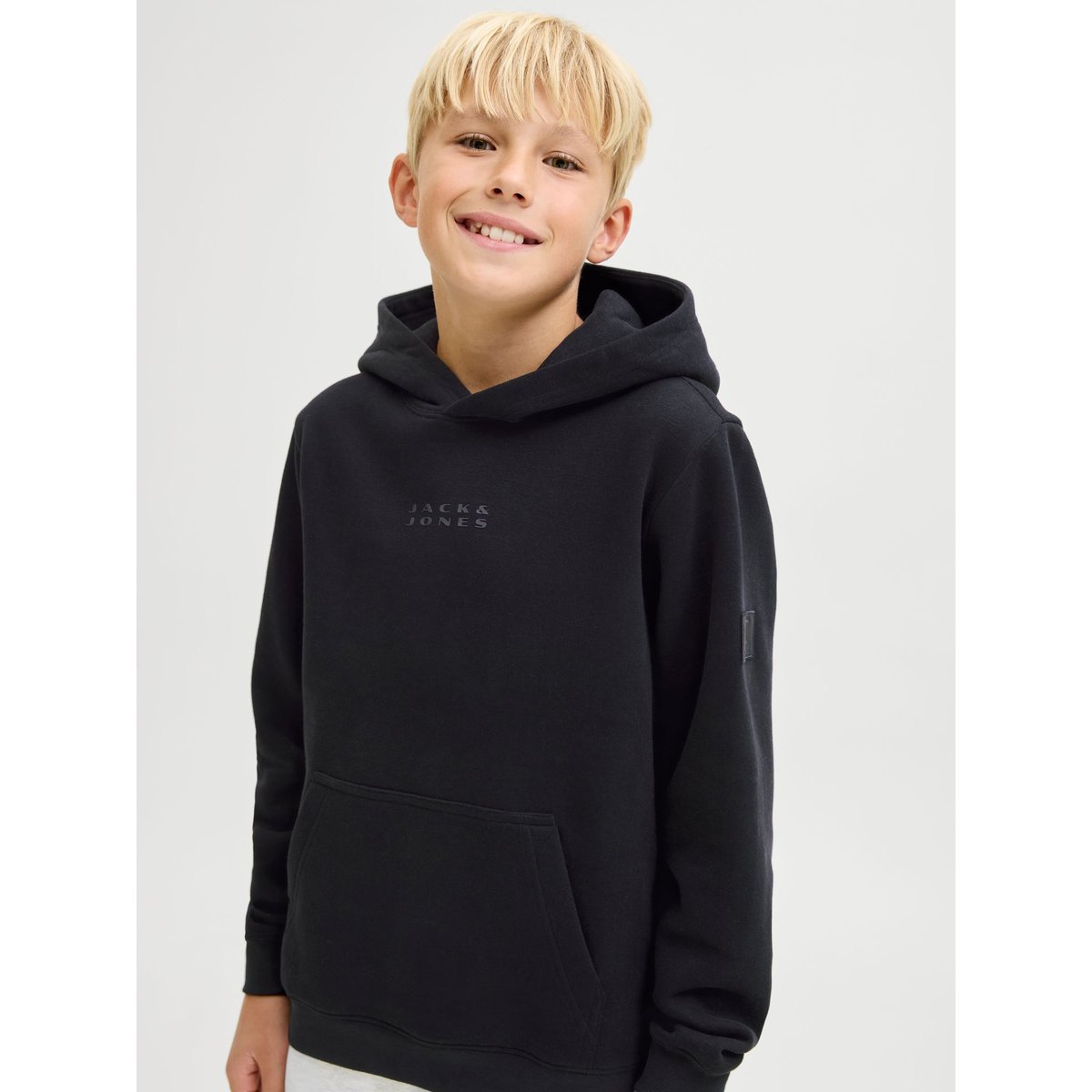 Sweat À Capuche noire - black, JACK & JONES JUNIOR