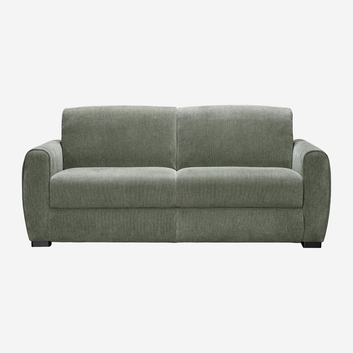 Canapé convertible - Matelas 16cm - Tissu Lugano CANBERRA vert, HABITAT