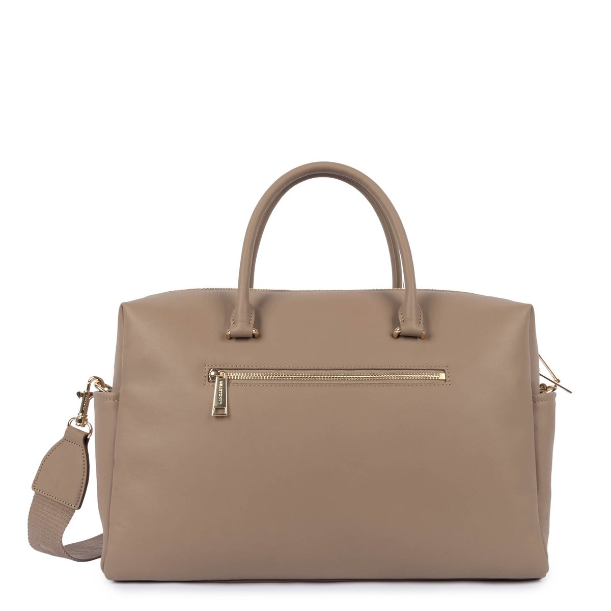 Grand sac cabas main DONNA CUBE praline, LANCASTER