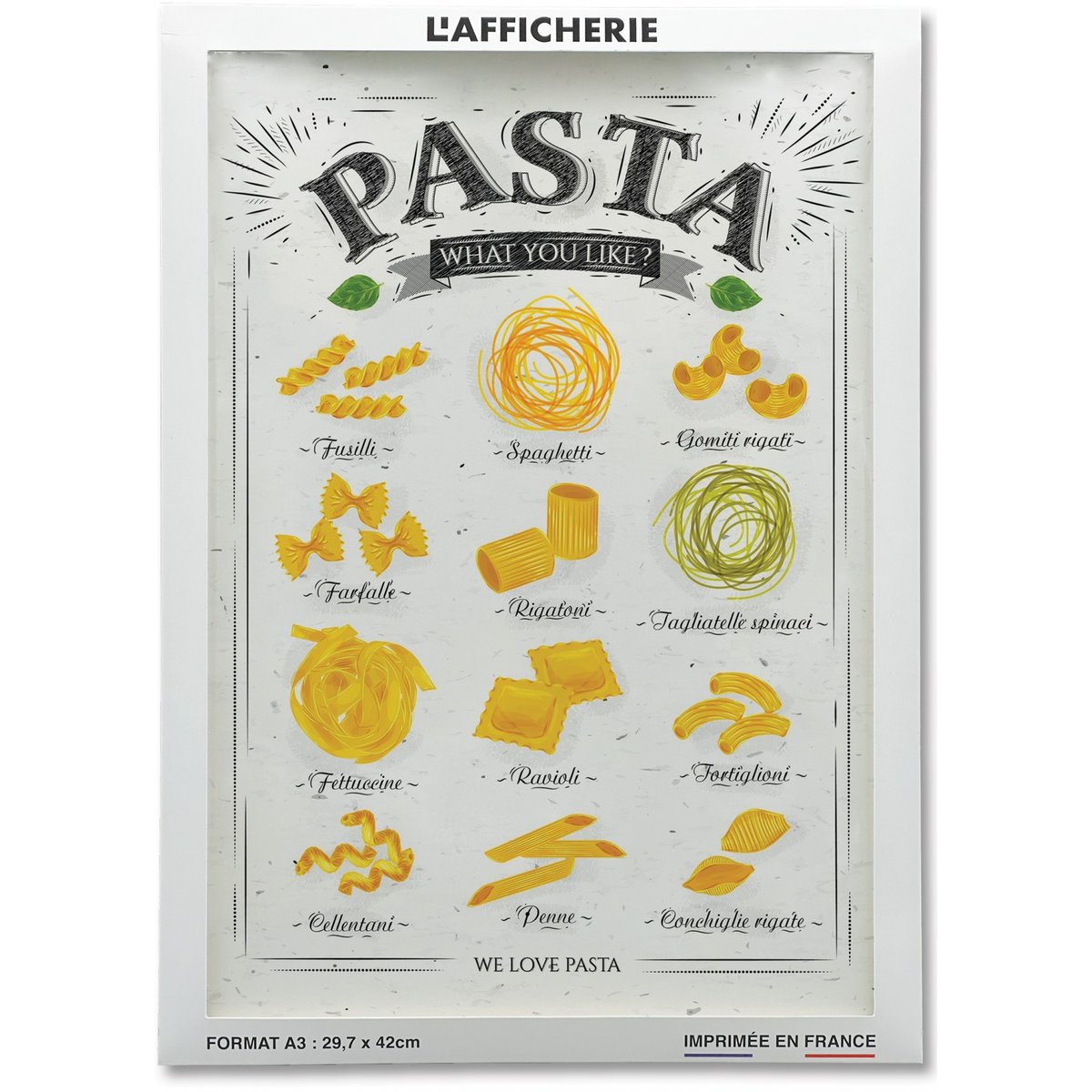 Affiche Pasta blanc, L'AFFICHERIE