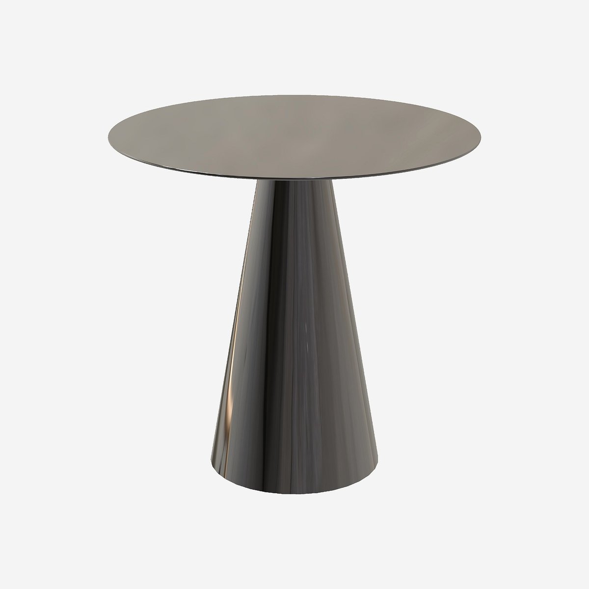 Table d'appoint acier LEONNE noir, HABITAT