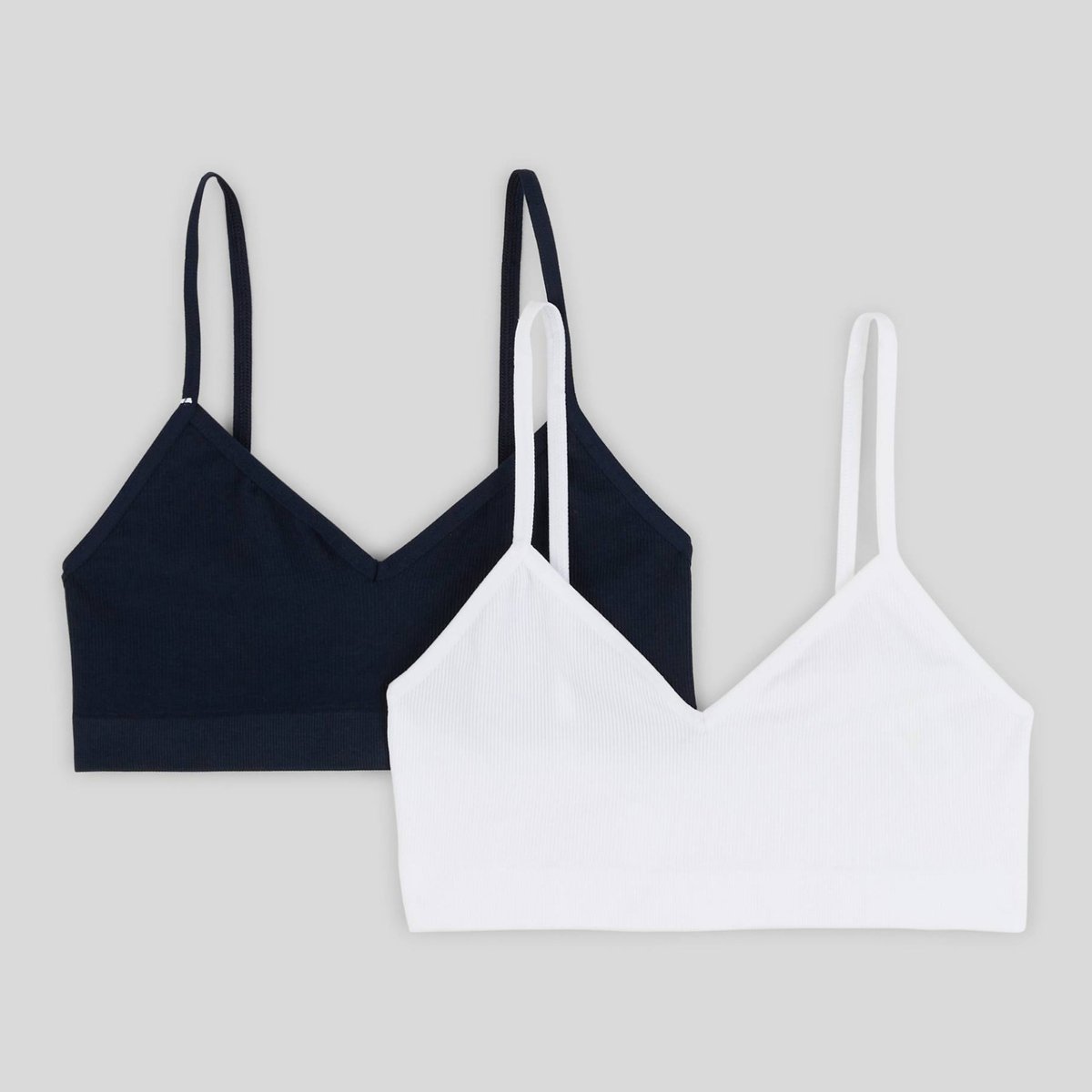 Lot de 2 brassières GABRIELLE sans coutures marine, MONOPRIX