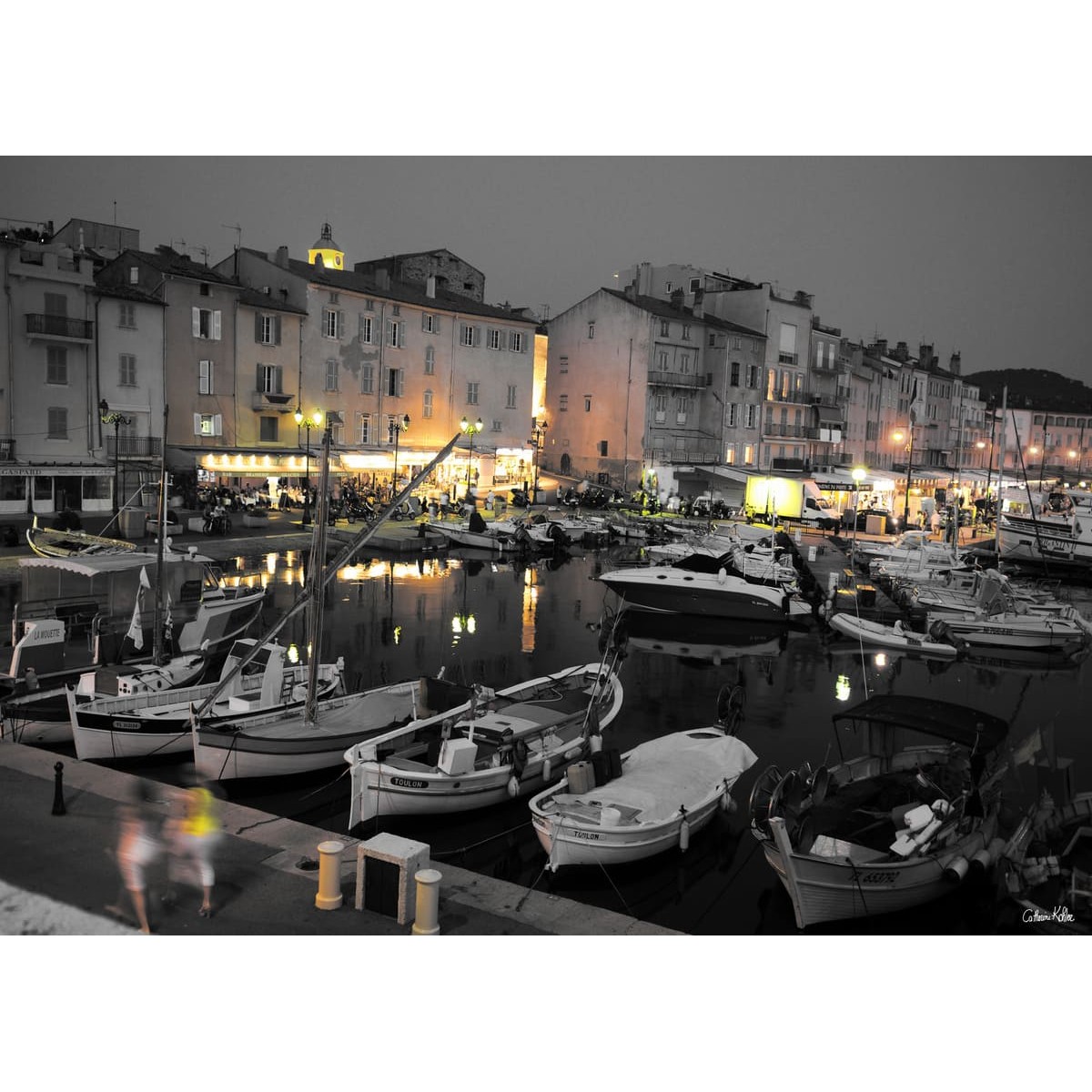 Tableau Mural Port Saint-tropez MER tableaux sur toile-bleu, CEANOTHE