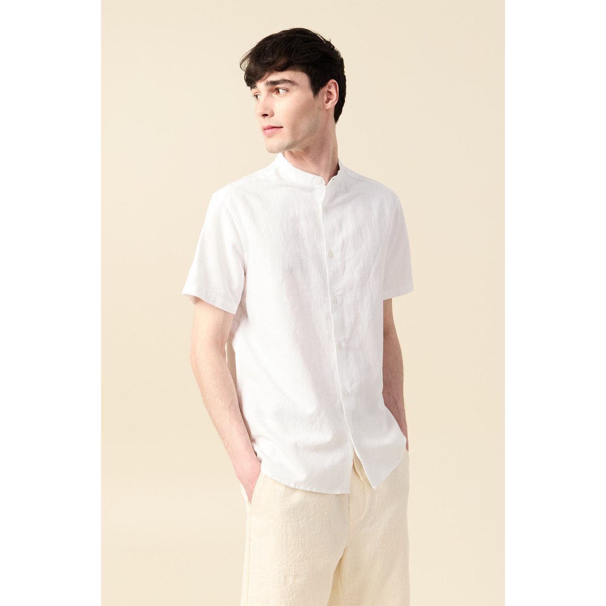 Chemise manches courtes blanc, BONOBO