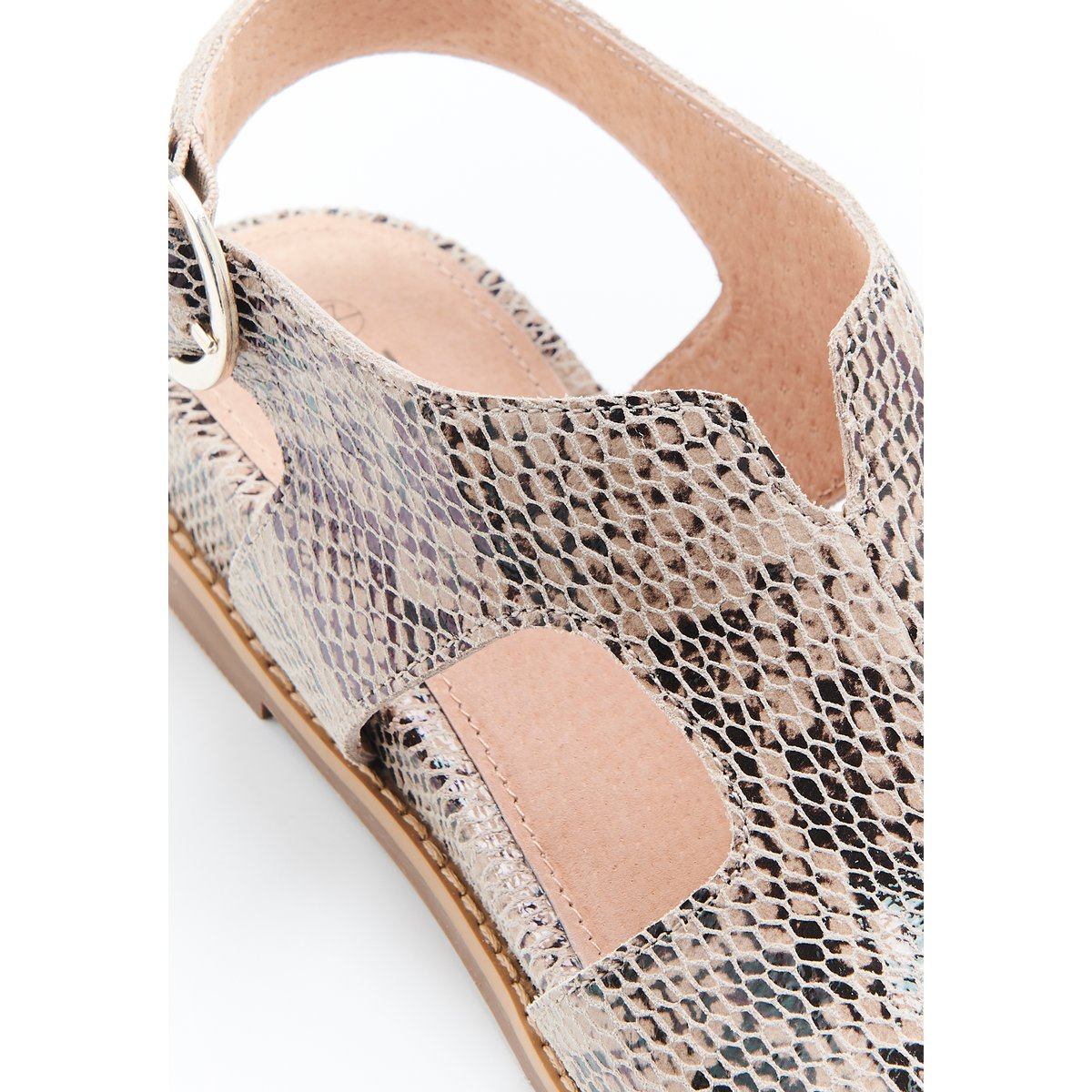 Sandales motif animalier beige gris animalier, DAMART