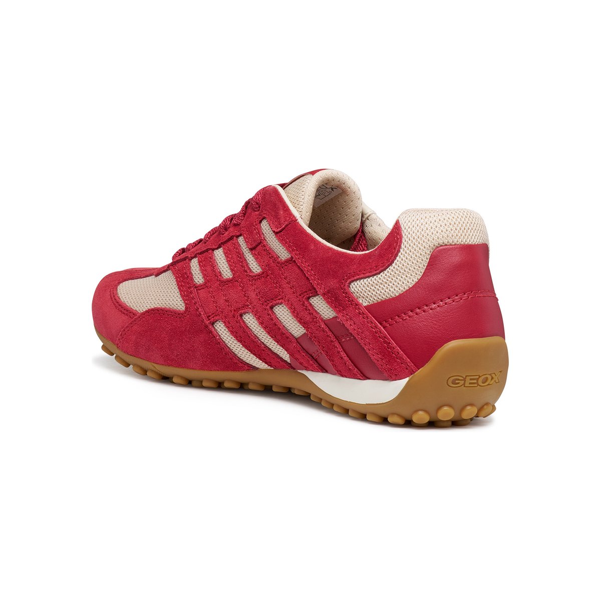 Baskets  D SNAKE ORIGINAL rouge/blanc cassé, GEOX