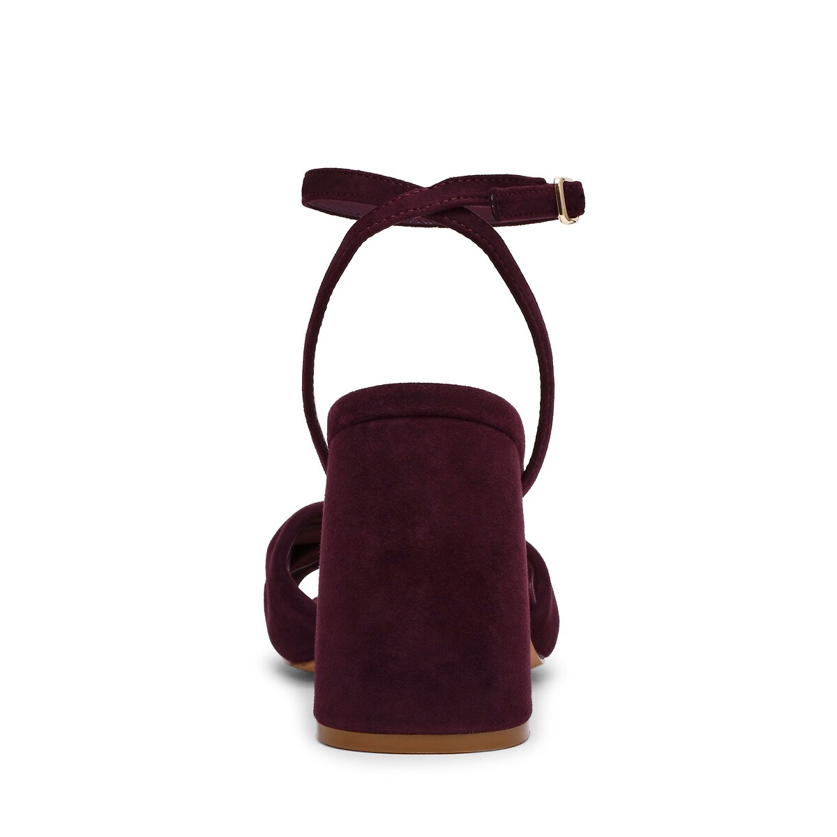 Meladi Block Heel Suede Sandals burgundy, STEVE MADDEN