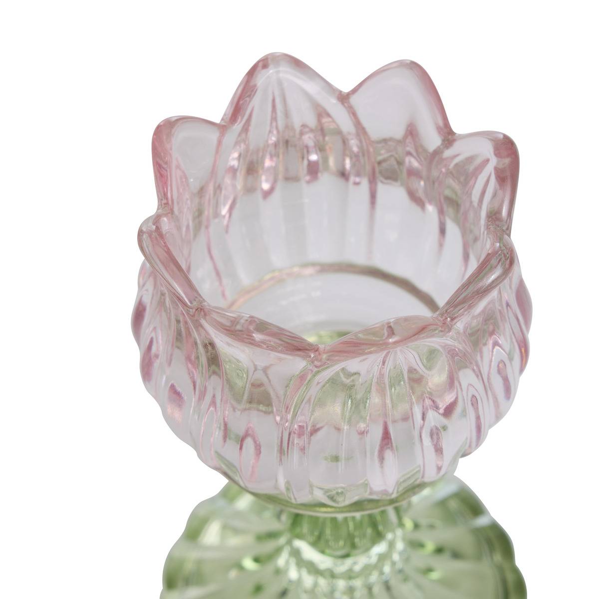Lot de 2 photophores fleurs FLEUR DE ROSE rose, ATMOSPHERA