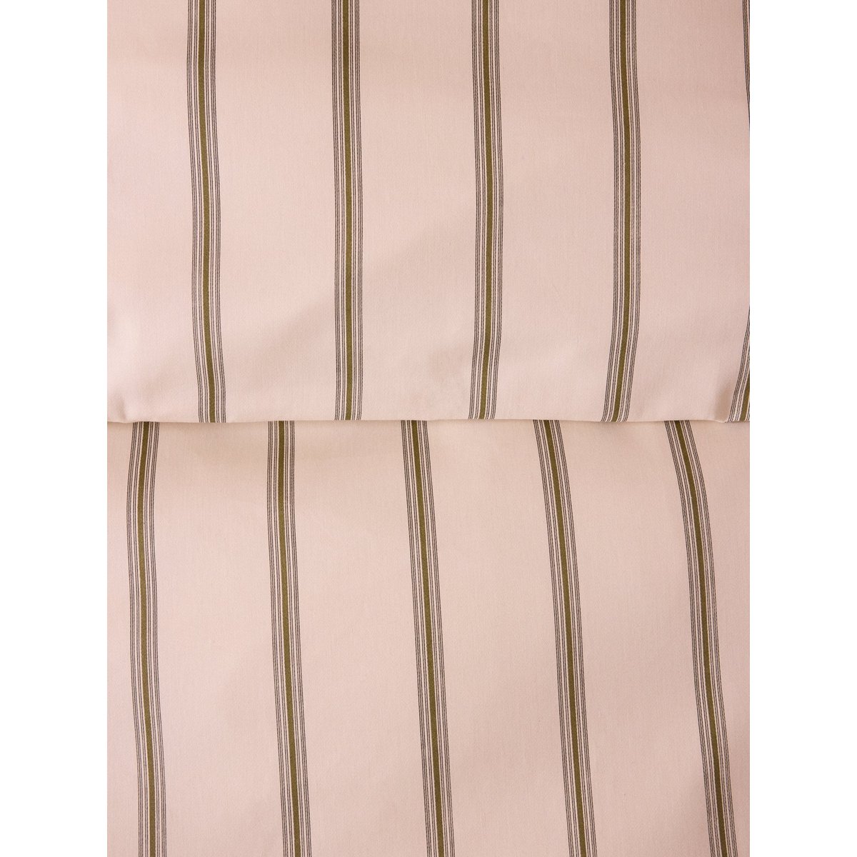 Housse de couette satin de coton "MAXENCE" rayure camel/ecru, CYRILLUS