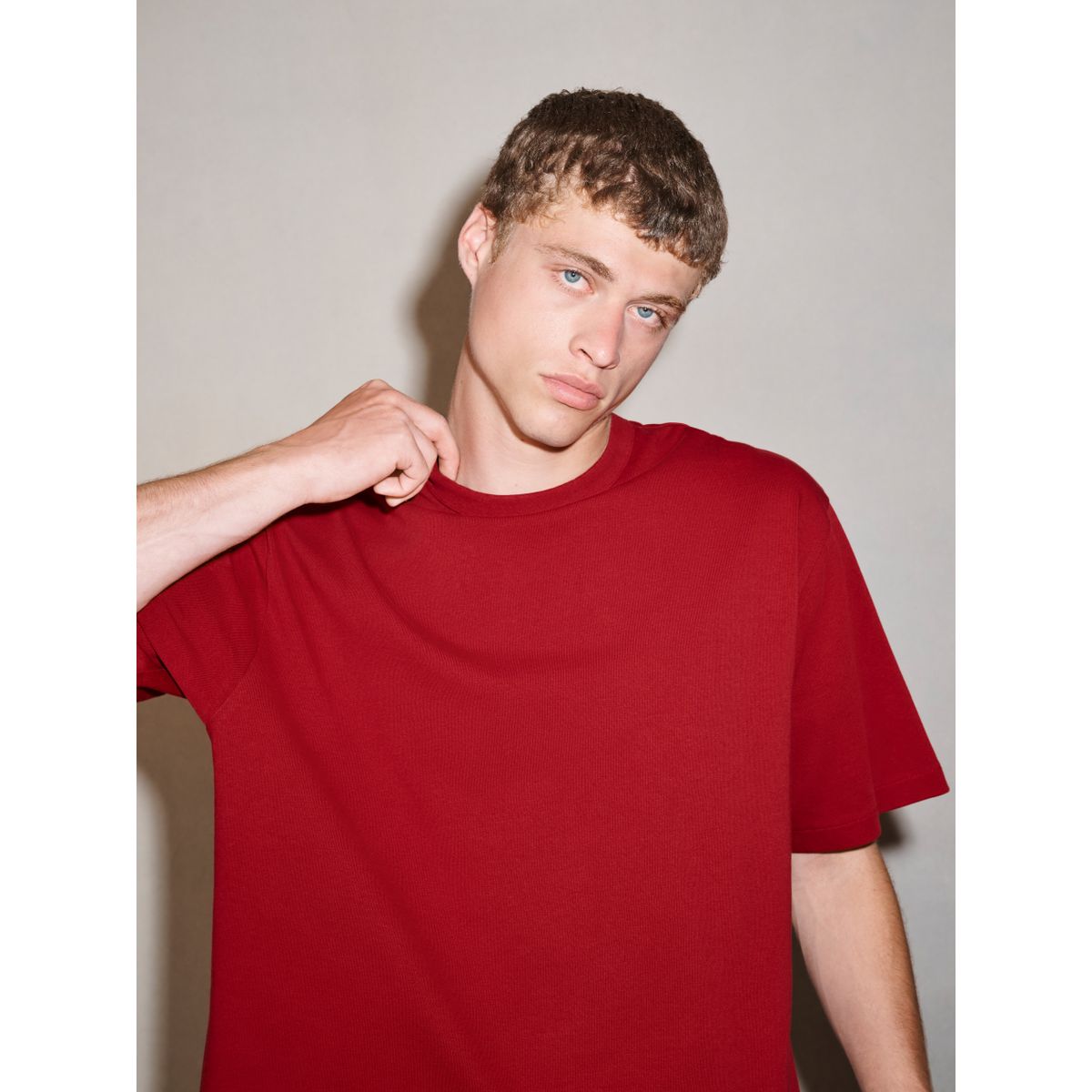 T-shirt droit en tissu épais edit rouge, NEXT