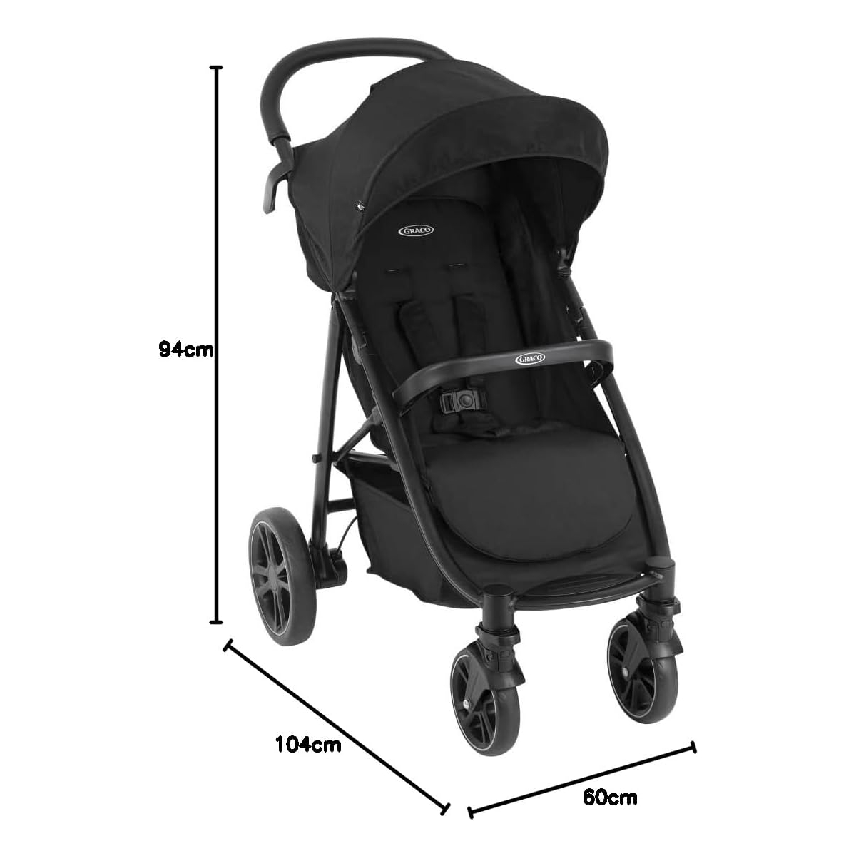 Eezefold Poussette noir Midnight couleur unique, GRACO