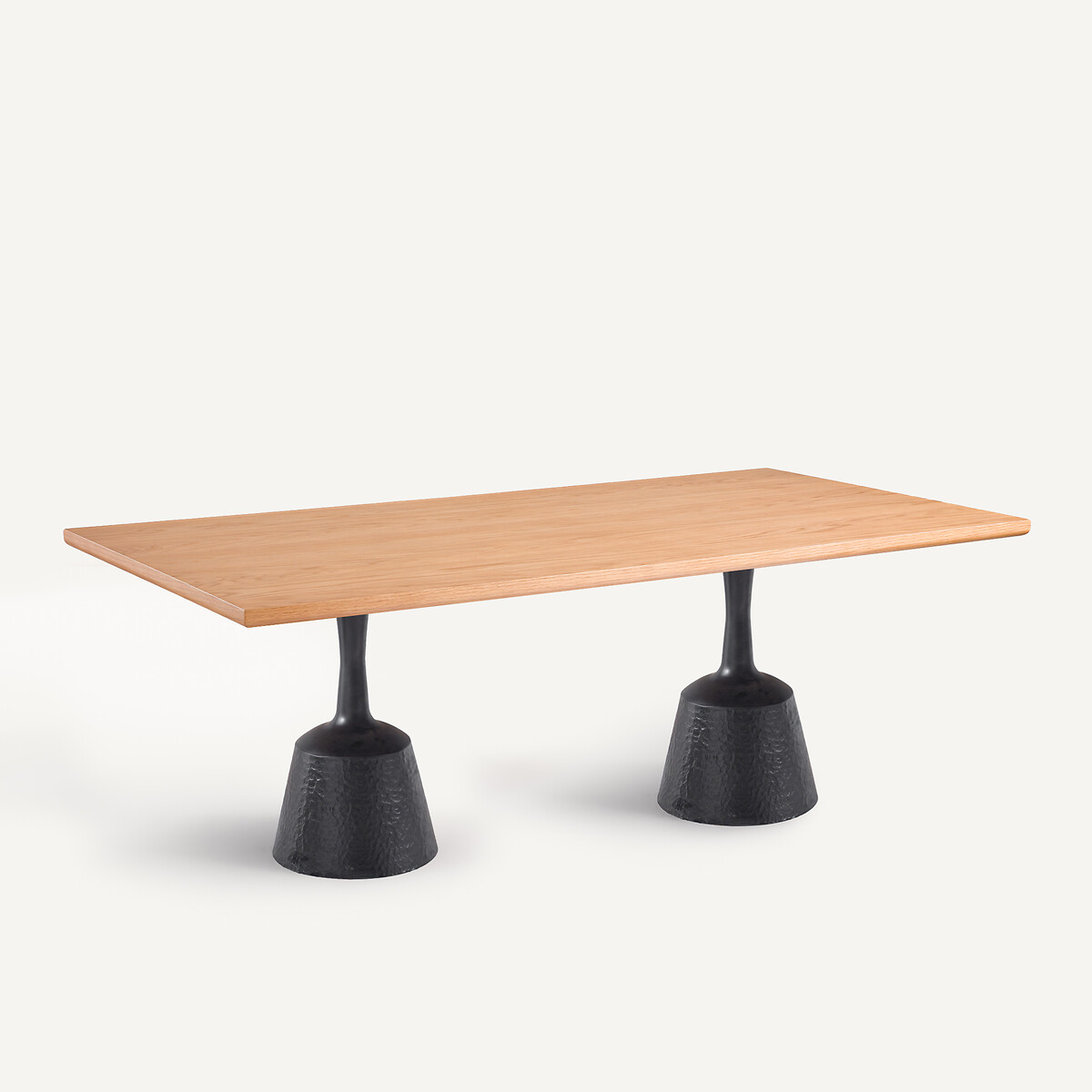 Tablero rectangular de chapa de roble, longitud 200 cm, RECTO roble natural, AM.PM