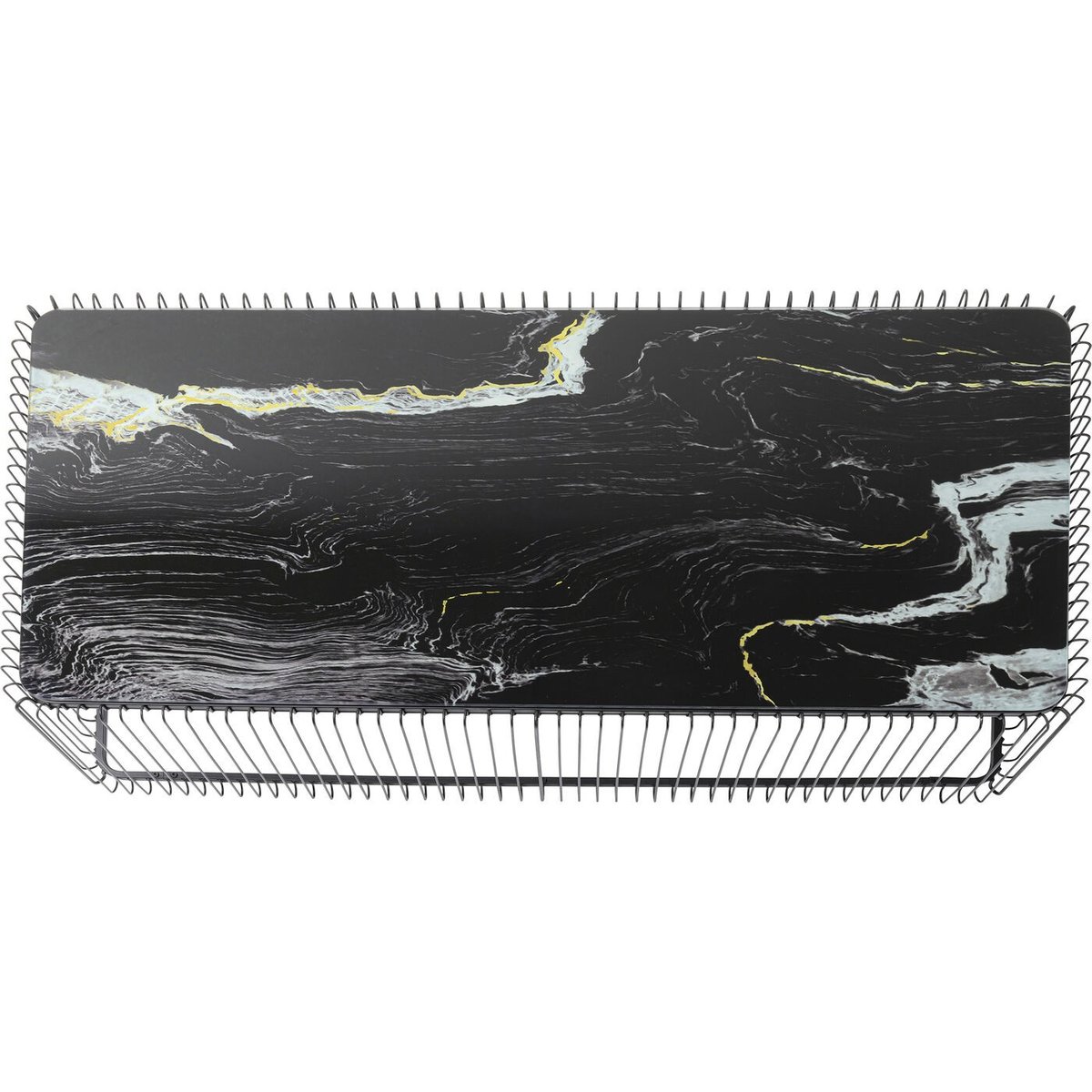 Table basse rectangulaire effet marbre, WIRE noir, KARE DESIGN