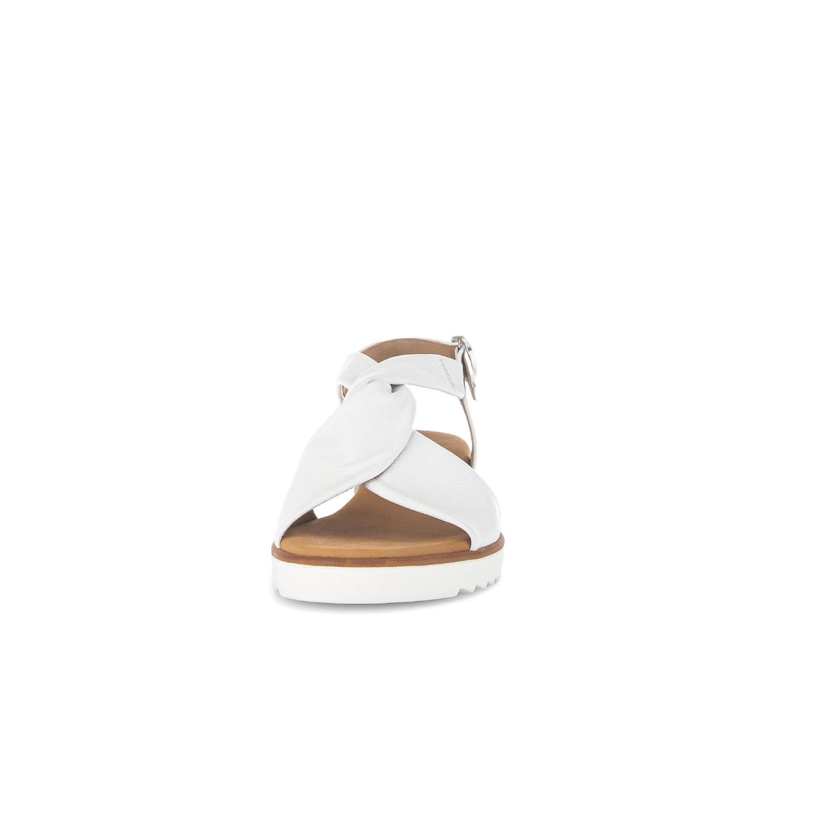 Sandales en cuir à talon compensé blanc, GABOR