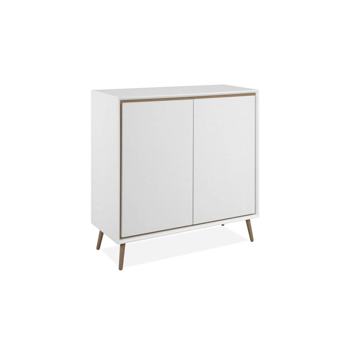 Petit buffet blanc moderne 2 portes AVIO blanc, PIER IMPORT