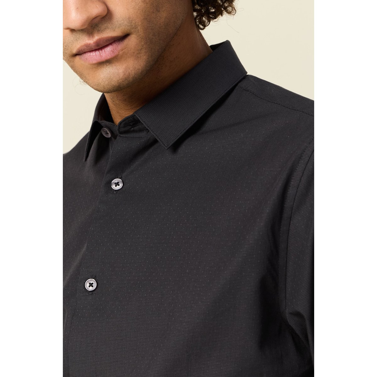 Chemise manches longues gris foncé, BONOBO