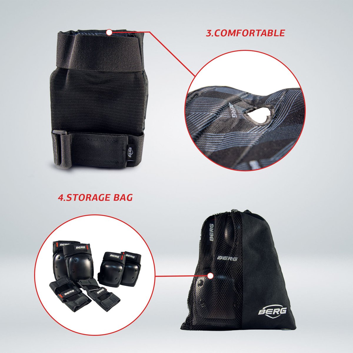 Set de protection pour draisienne trottinette et kart à pédales noir, BERG TOYS