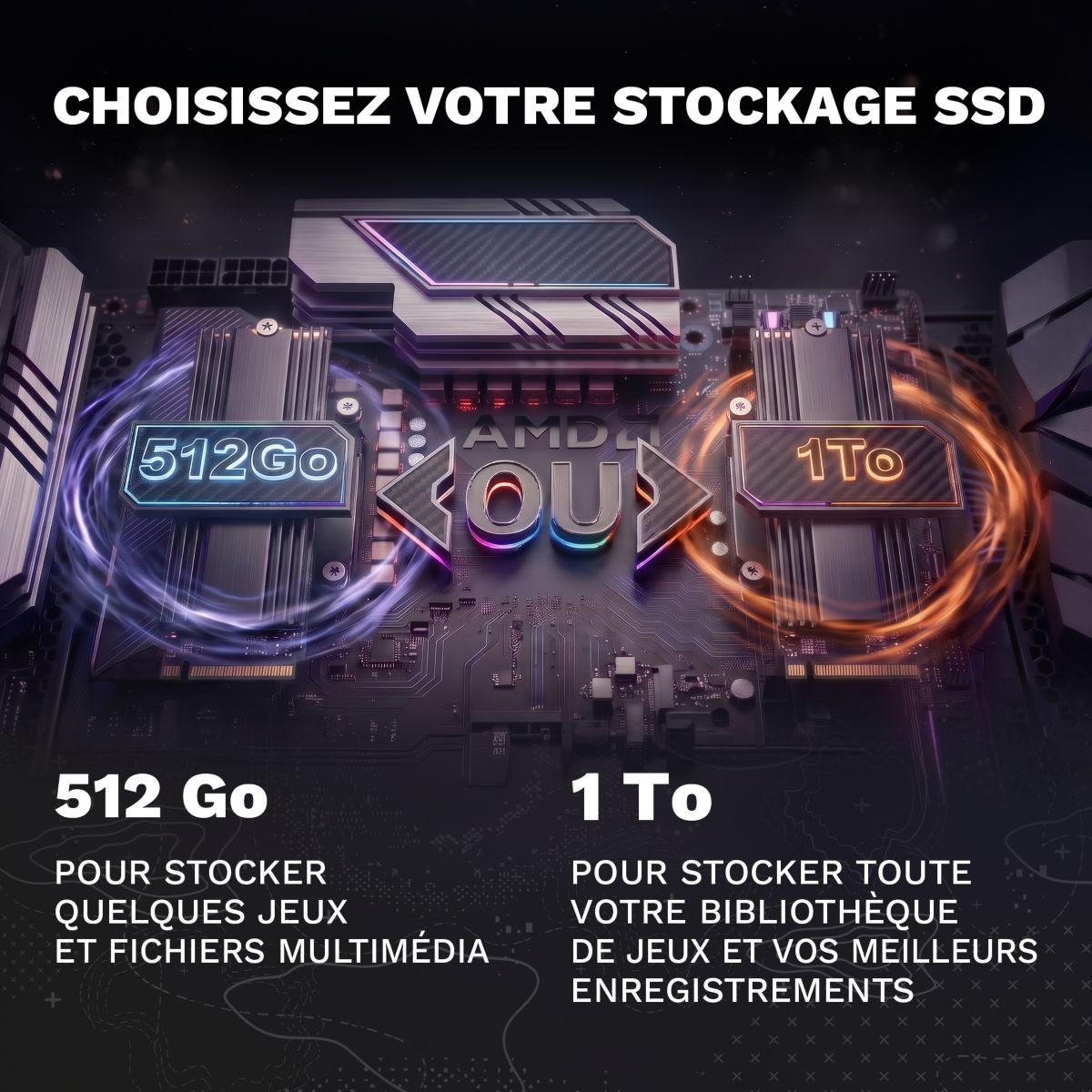 PC Gamer SK03 - AMD Ryzen 7 5700X - NVIDIA GeForce RTX 5070 - 32 Go RAM DDR4 - SSD 512 Go couleur unique, SKILLKORP