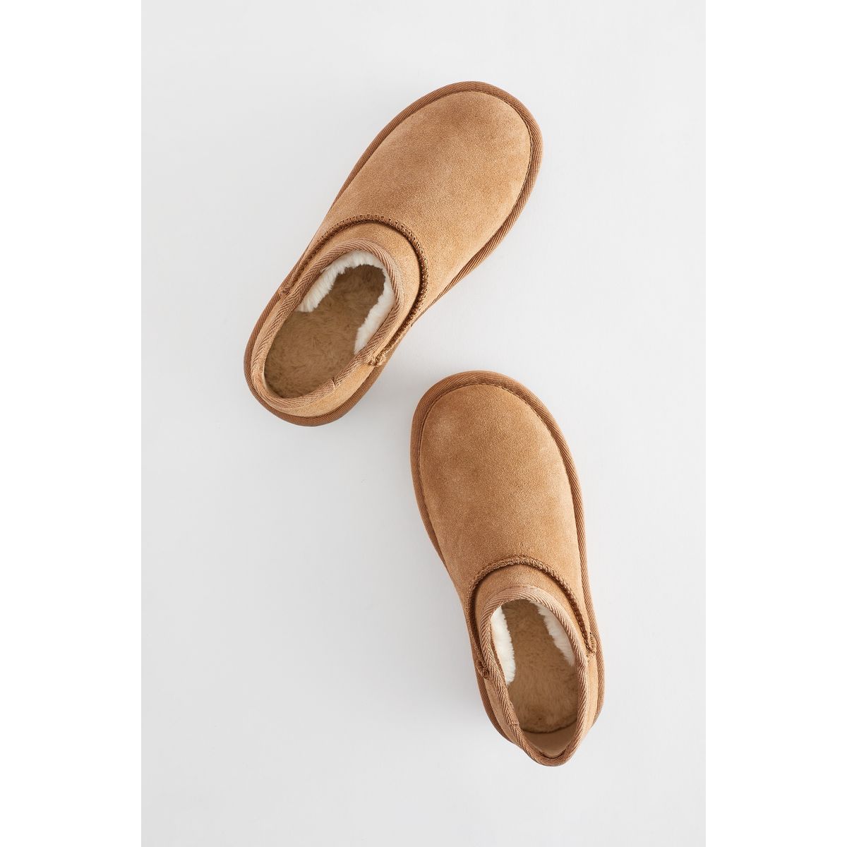 Chaussures en daim à semelle plateforme marron fauve, NEXT