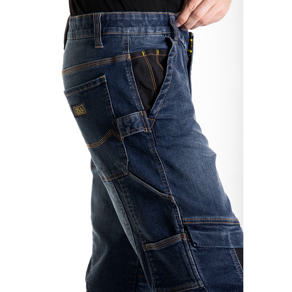 Pantalon de travail coupe carpenter Fibreflex® HAMMER2 bleu, RICA LEWIS