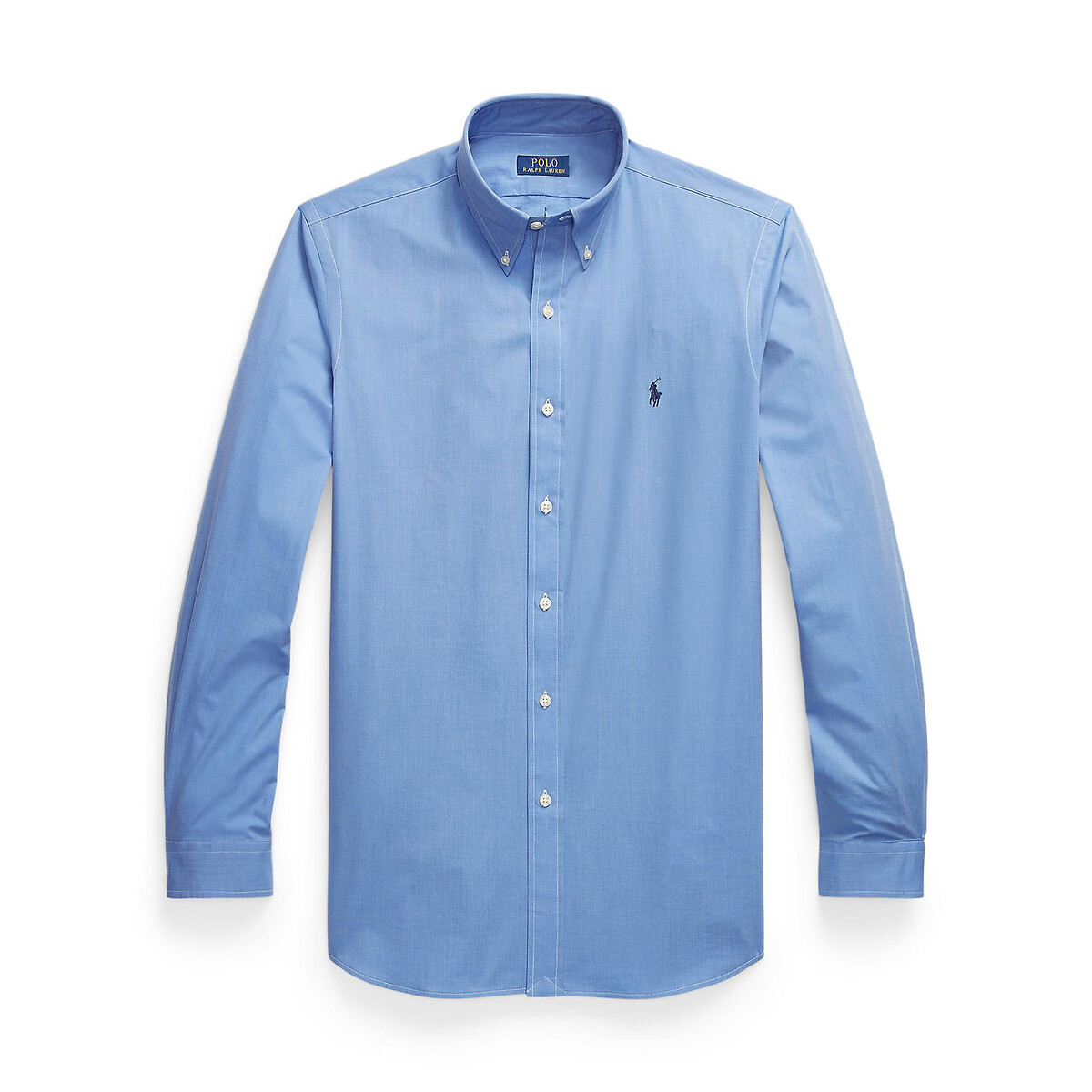 Chemise ajustée en popeline stretch bleu marine, POLO RALPH LAUREN