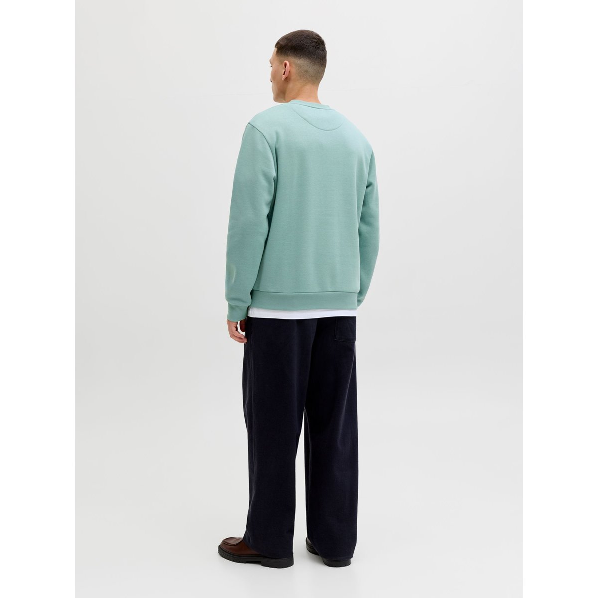 Sweat col rond vert d'eau, JACK & JONES