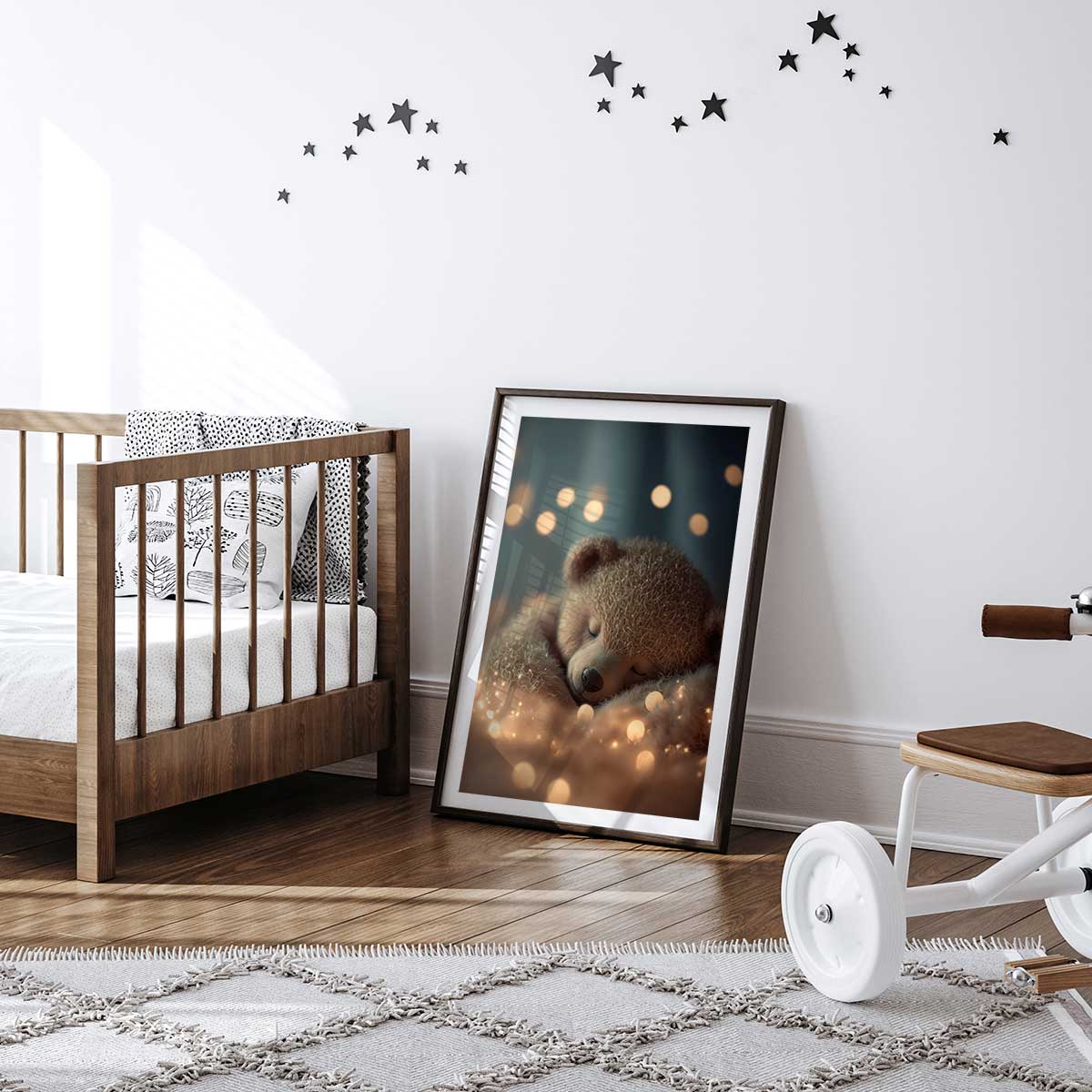 Affiche enfant mon nounours endormi affiche seule, HEXOA