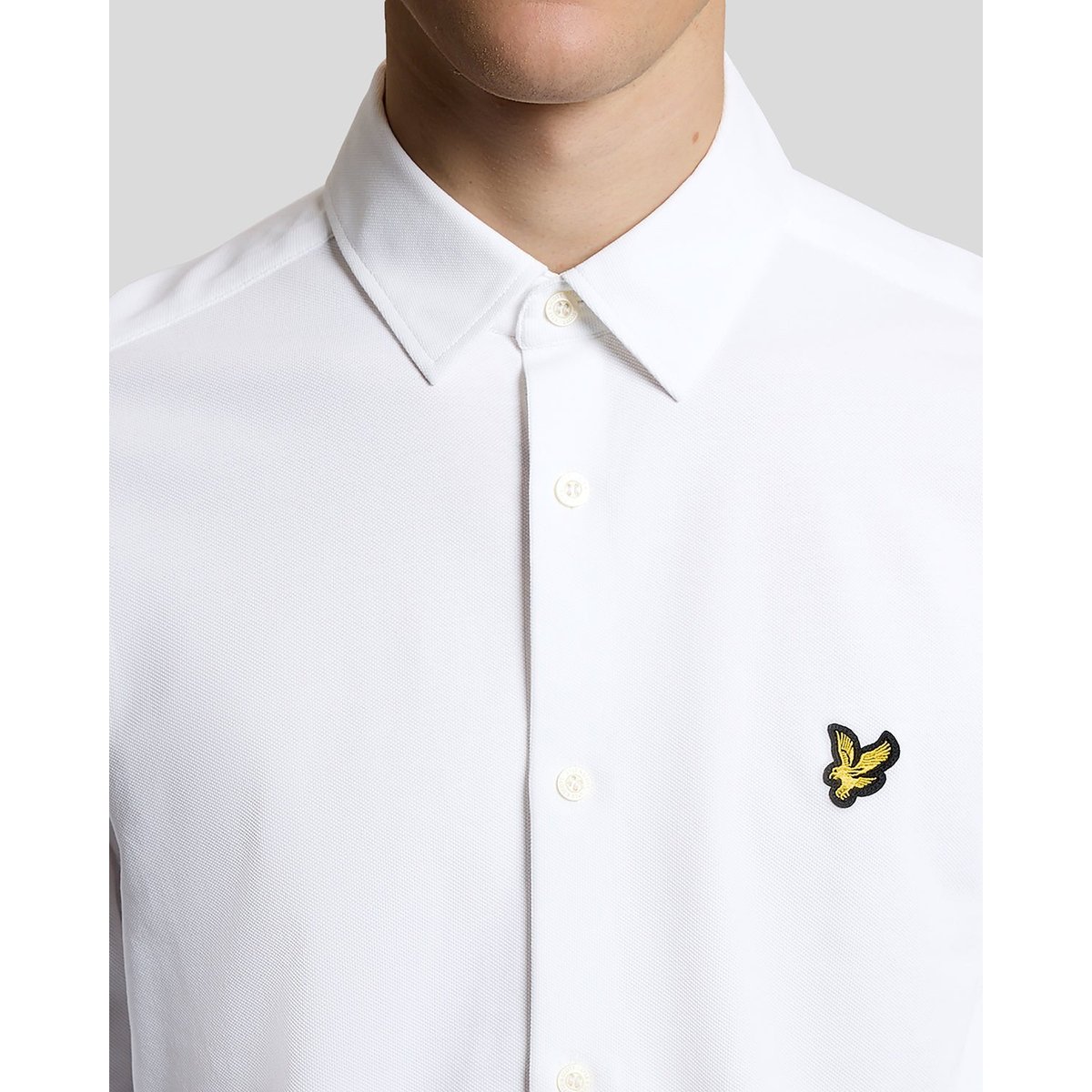 Chemise en coton Oxford Jersey blanc, LYLE & SCOTT