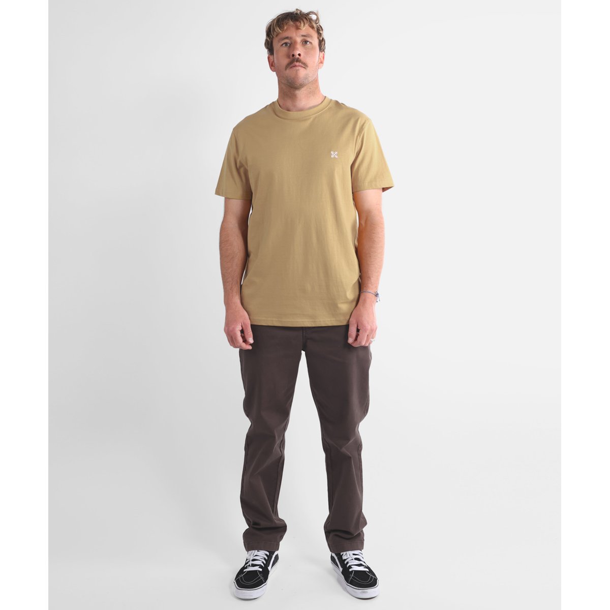 Tee-shirt uni brodérie 4flo TEBAZ honey, OXBOW