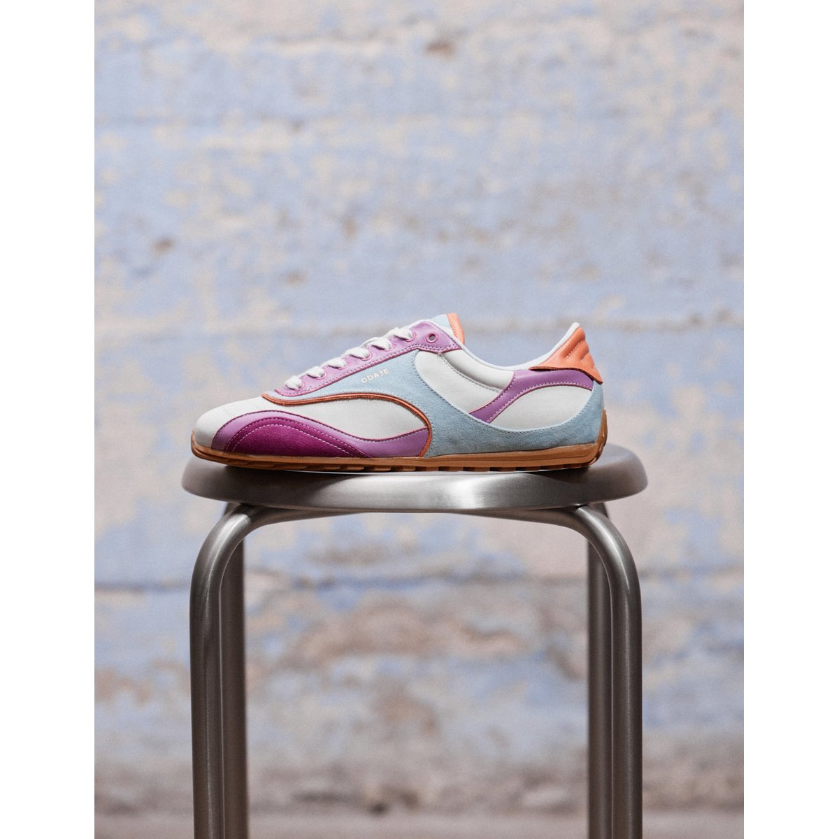 Baskets basses CHANTUA lilas turquoise orange, ODAJE
