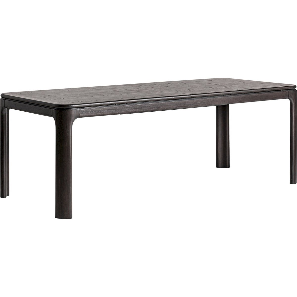 Table à manger extensible en frêne massif noir laqué, RECOLLECTION
