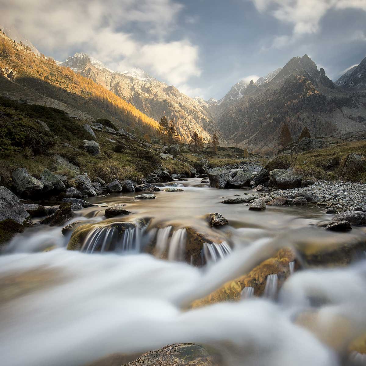 Tableau Rivière des Alpes tableau alu dibond, HEXOA