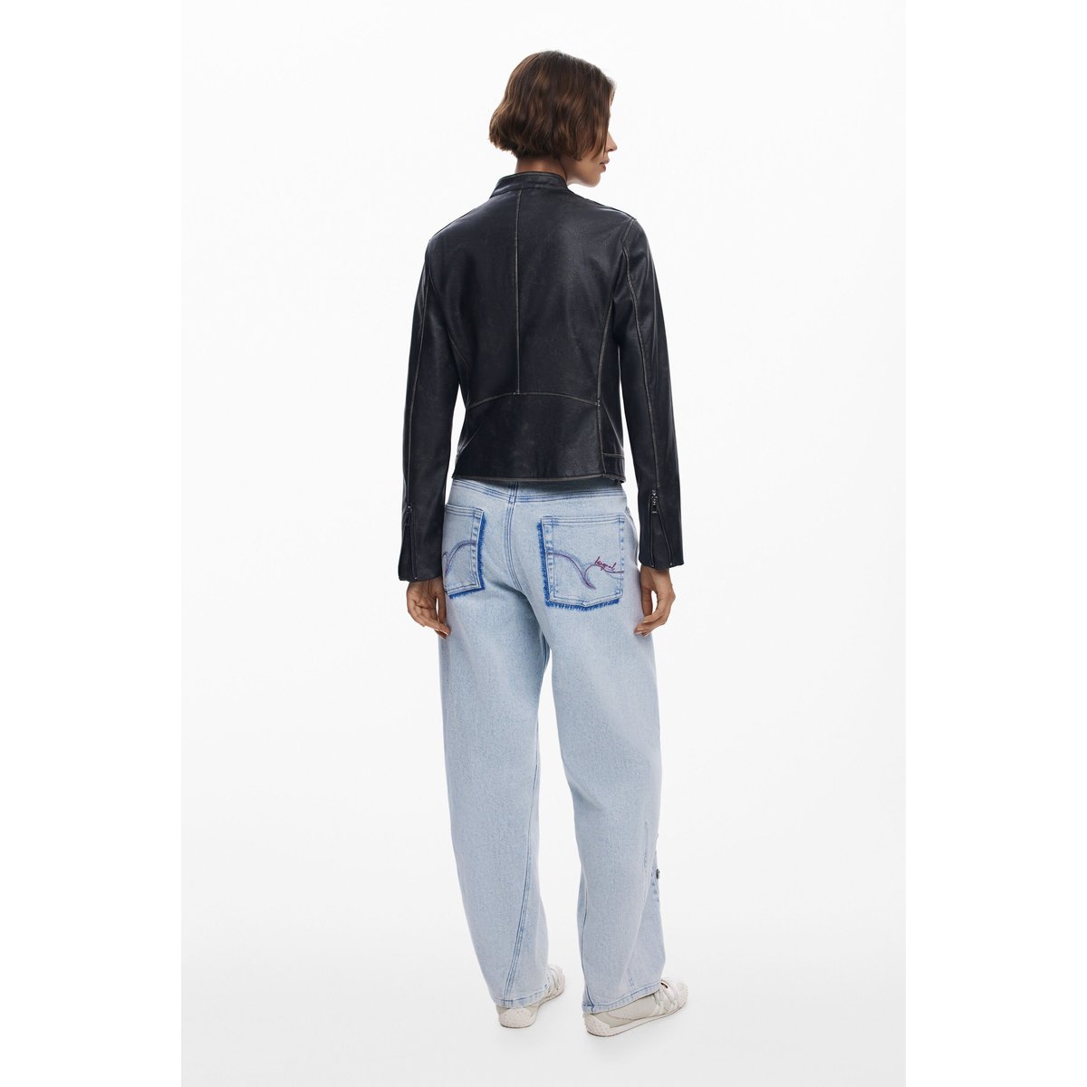 Veste effet cuir usé noir, DESIGUAL