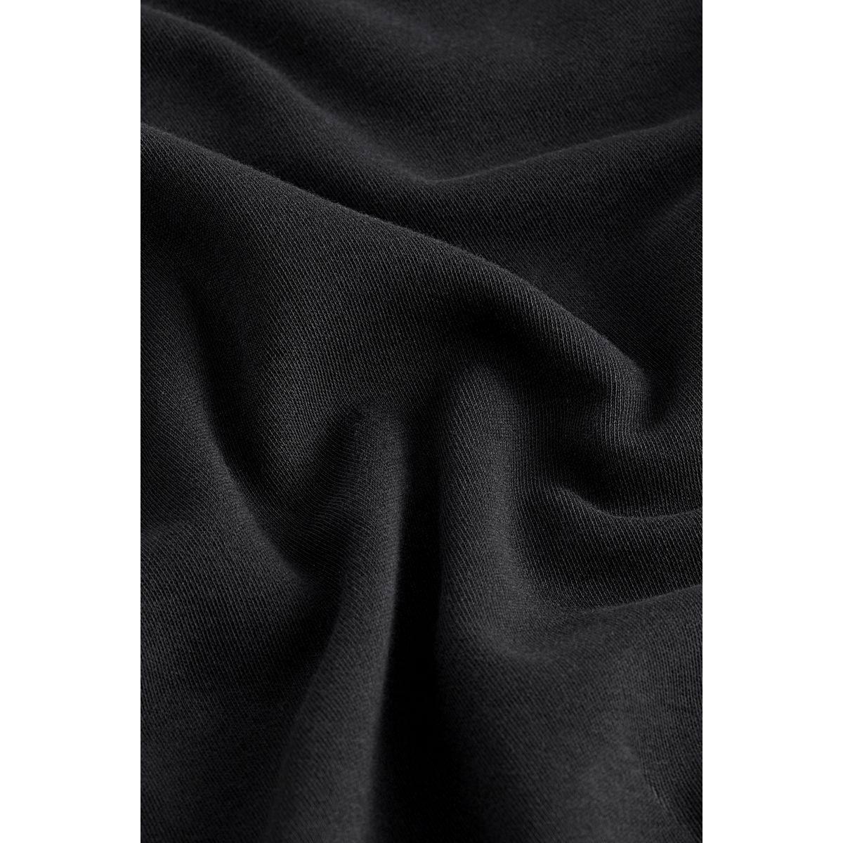 T-shirt ras du cou oversize en tissu épais noir, NEXT