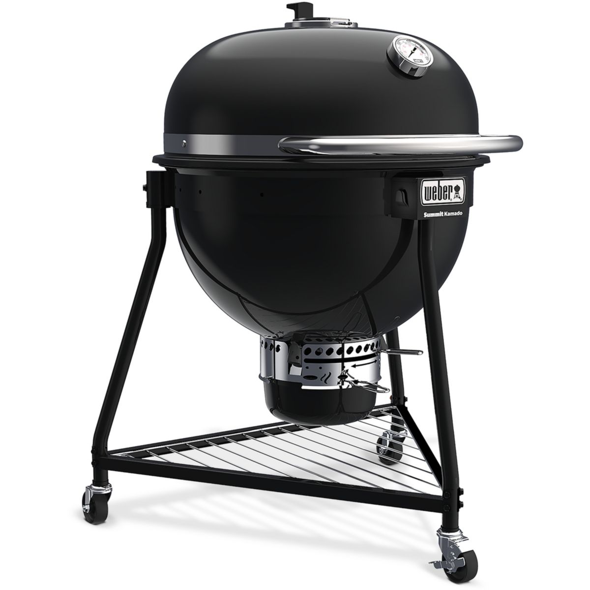 Kamado Summit E6 black sur pieds 61 cm noir, WEBER