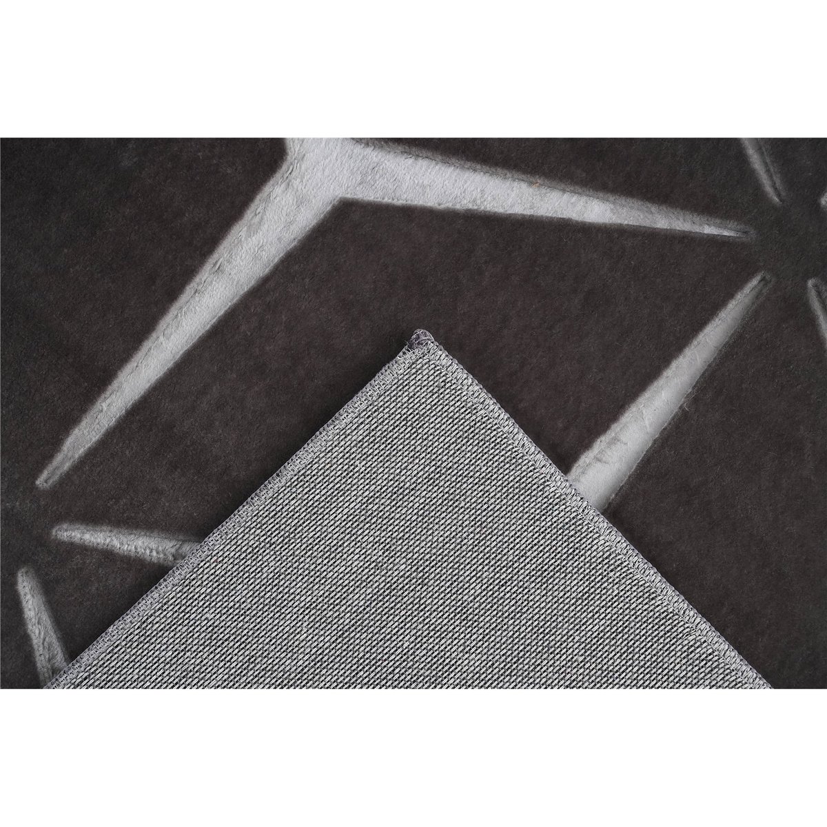 Tapis géométrique motif diamant en relief 3d anthracite, ARTE ESPINA