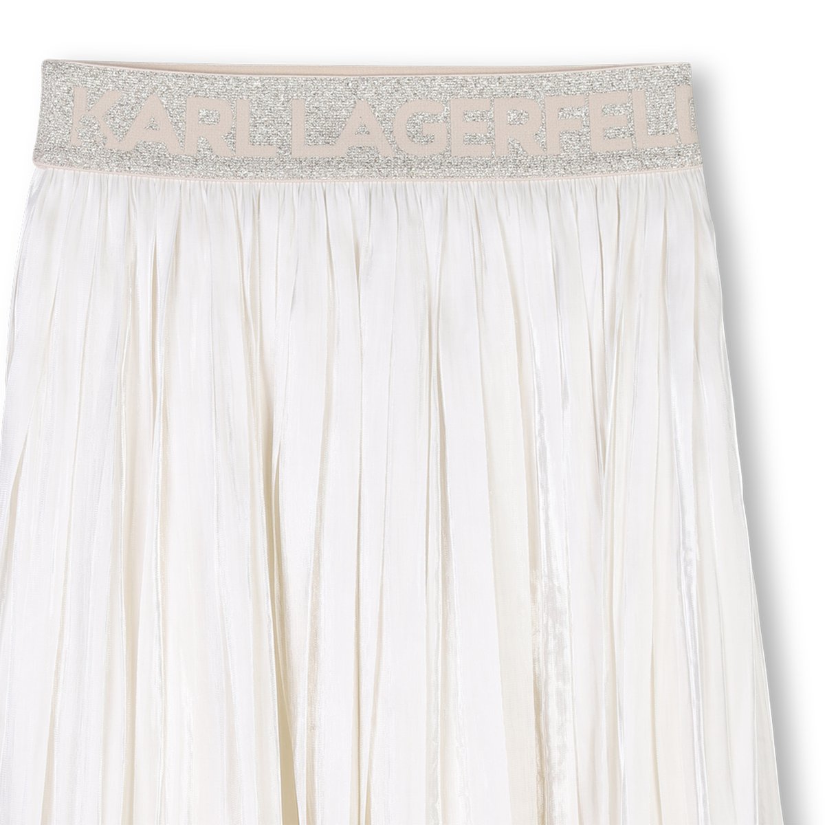 Jupe plissée en voile chalk, KARL LAGERFELD KIDS