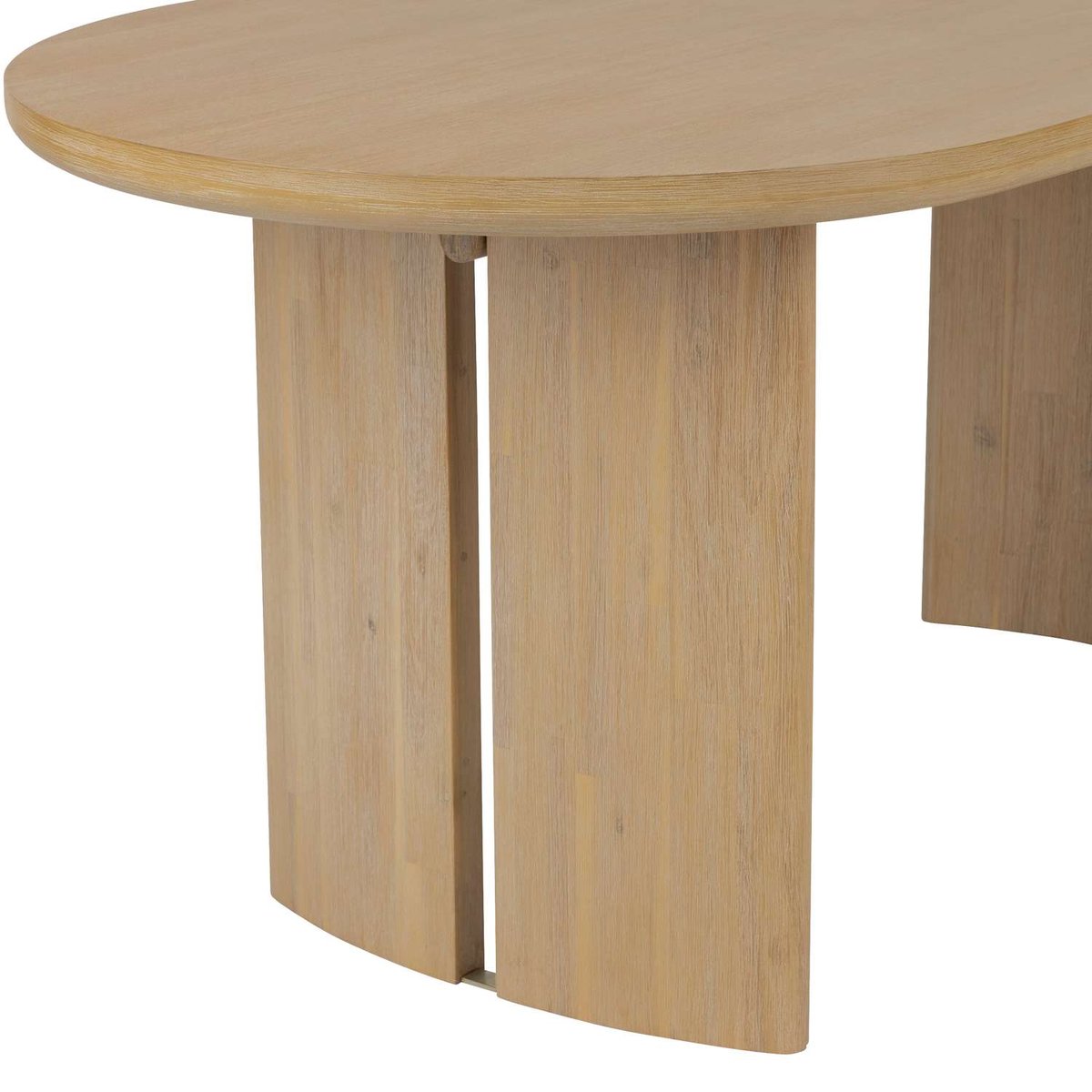 Table à manger en bois 6 places LOUSADA beige, ATMOSPHERA