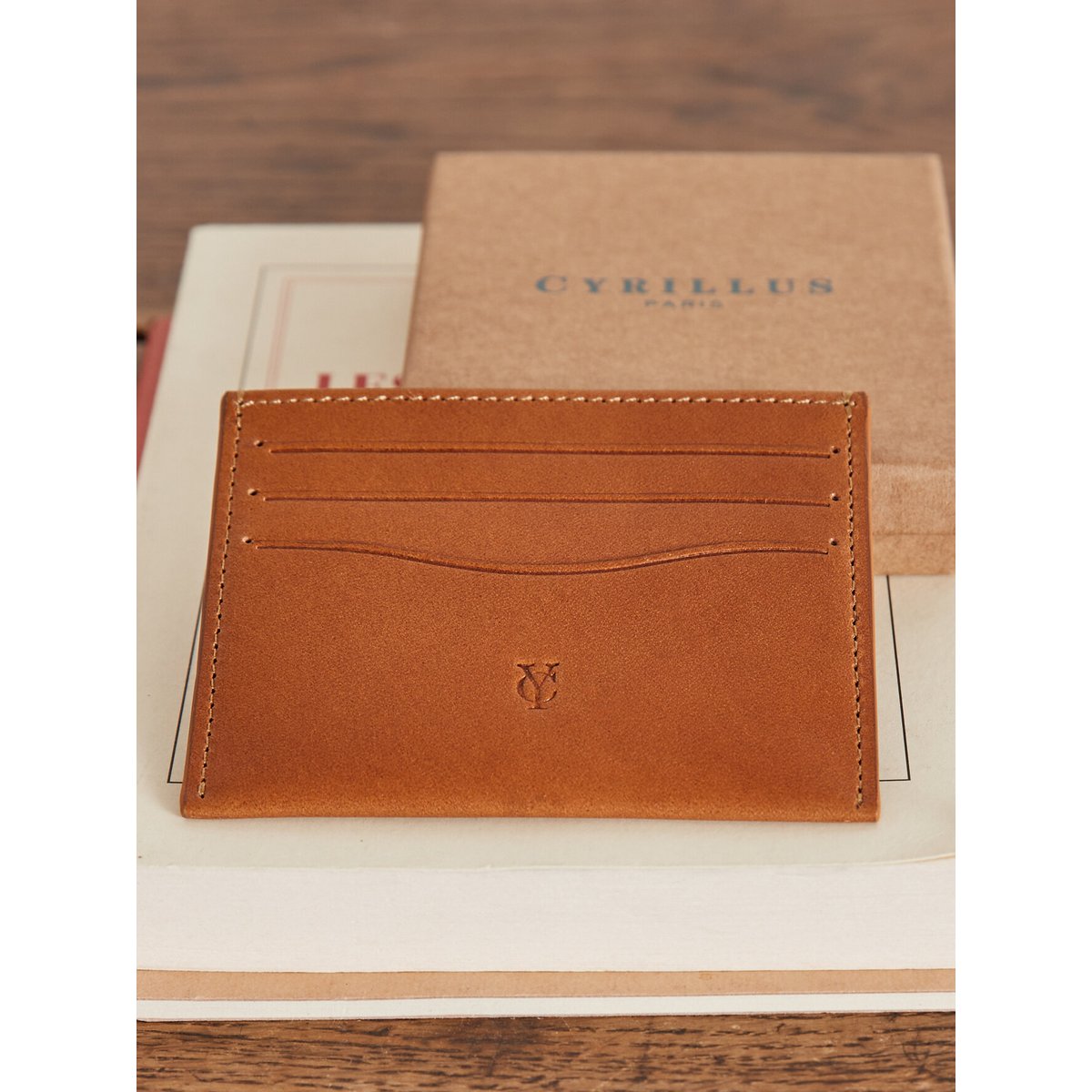 Porte-cartes en cuir souple - Maroquinerie marron, CYRILLUS