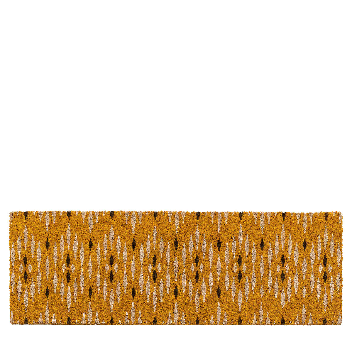 Ikat Patterned Coir Doormat ochre, SO'HOME