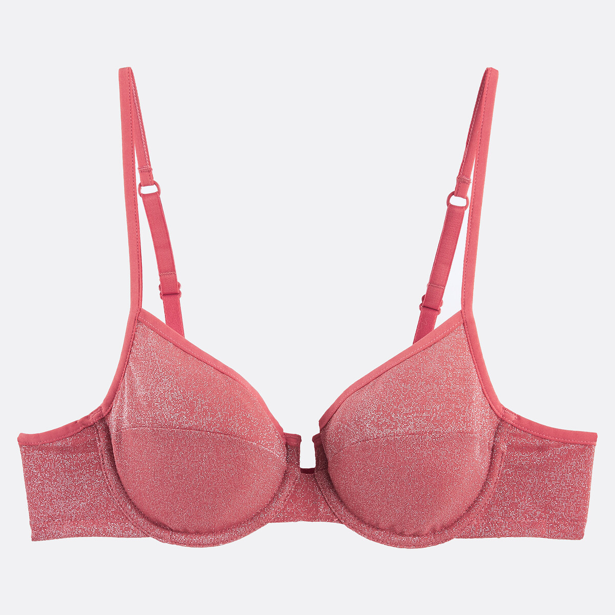 Corbeille en microfibre et fils métallisés, TAMARA bois de rose, LA REDOUTE COLLECTIONS