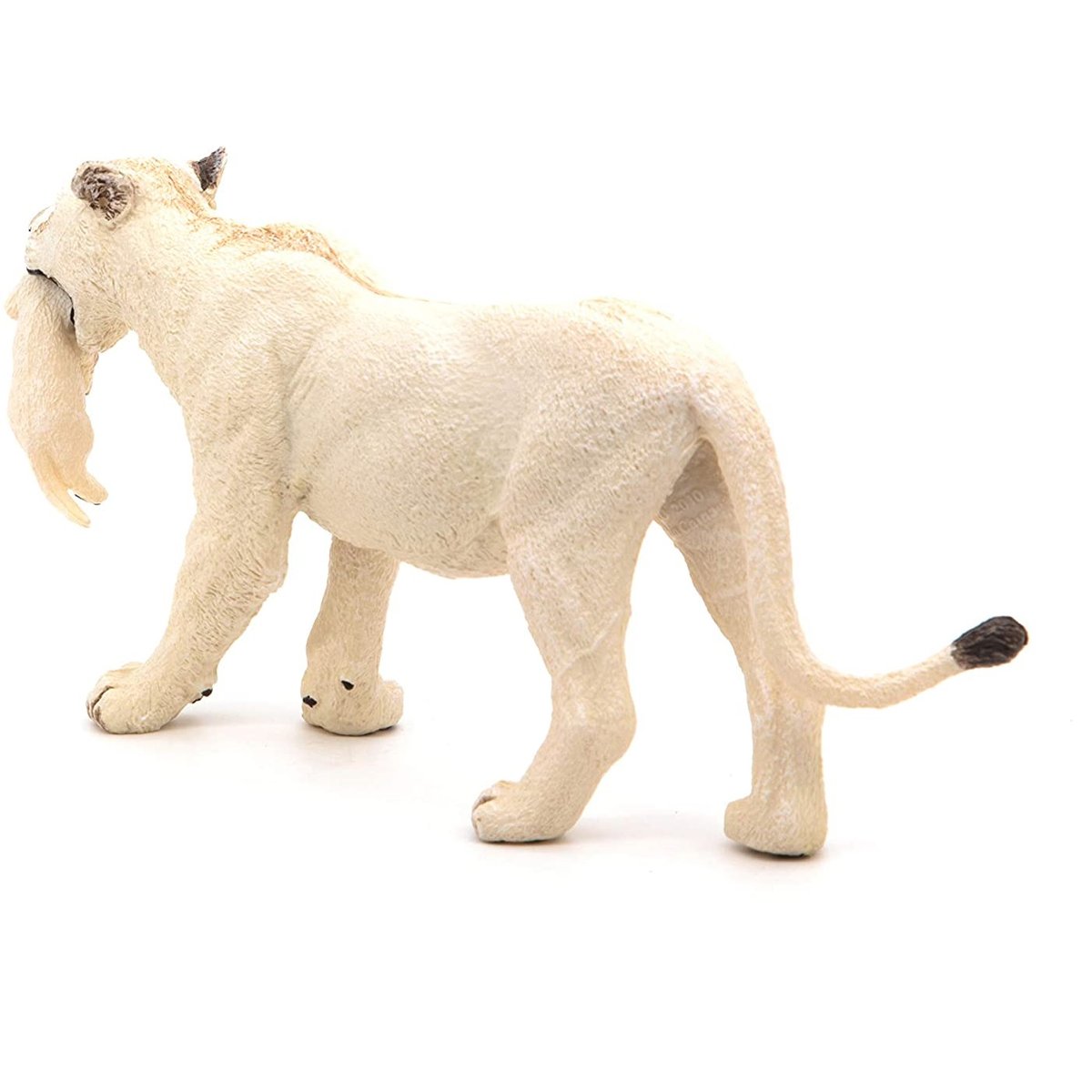 Figurine Lionne blanche avec son bébé lionceau blanc, PAPO