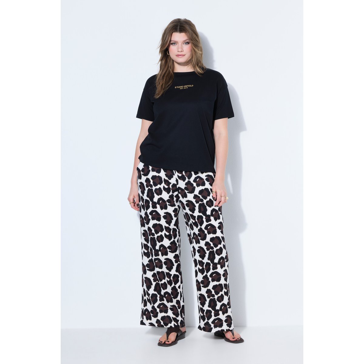 Pantalon jambes larges, mousseline blanc crème, STUDIO UNTOLD