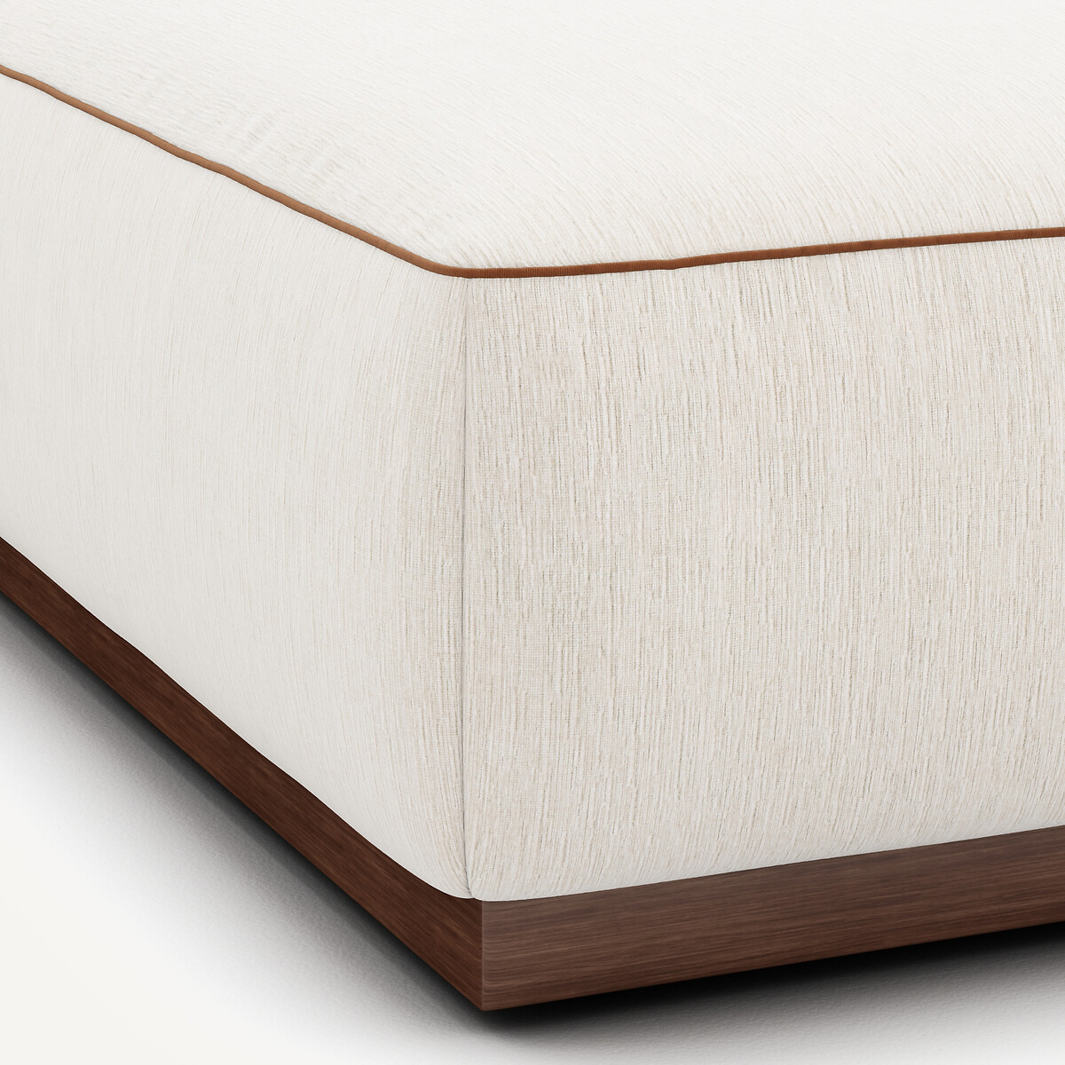 Repose-pieds en velours chenille, JACOPO blanc, AM.PM