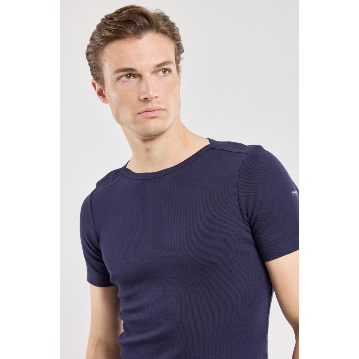 T-shirt en coton et élasthanne CARANTEC navire, ARMOR-LUX