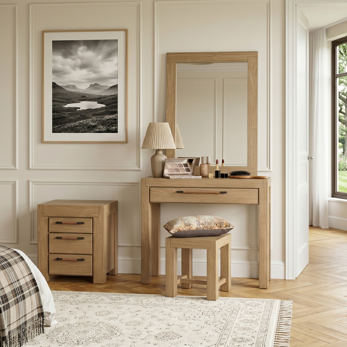 Miroir 107 x 85 cadre en pin MEGÈVE marron, ROBIN DES BOIS