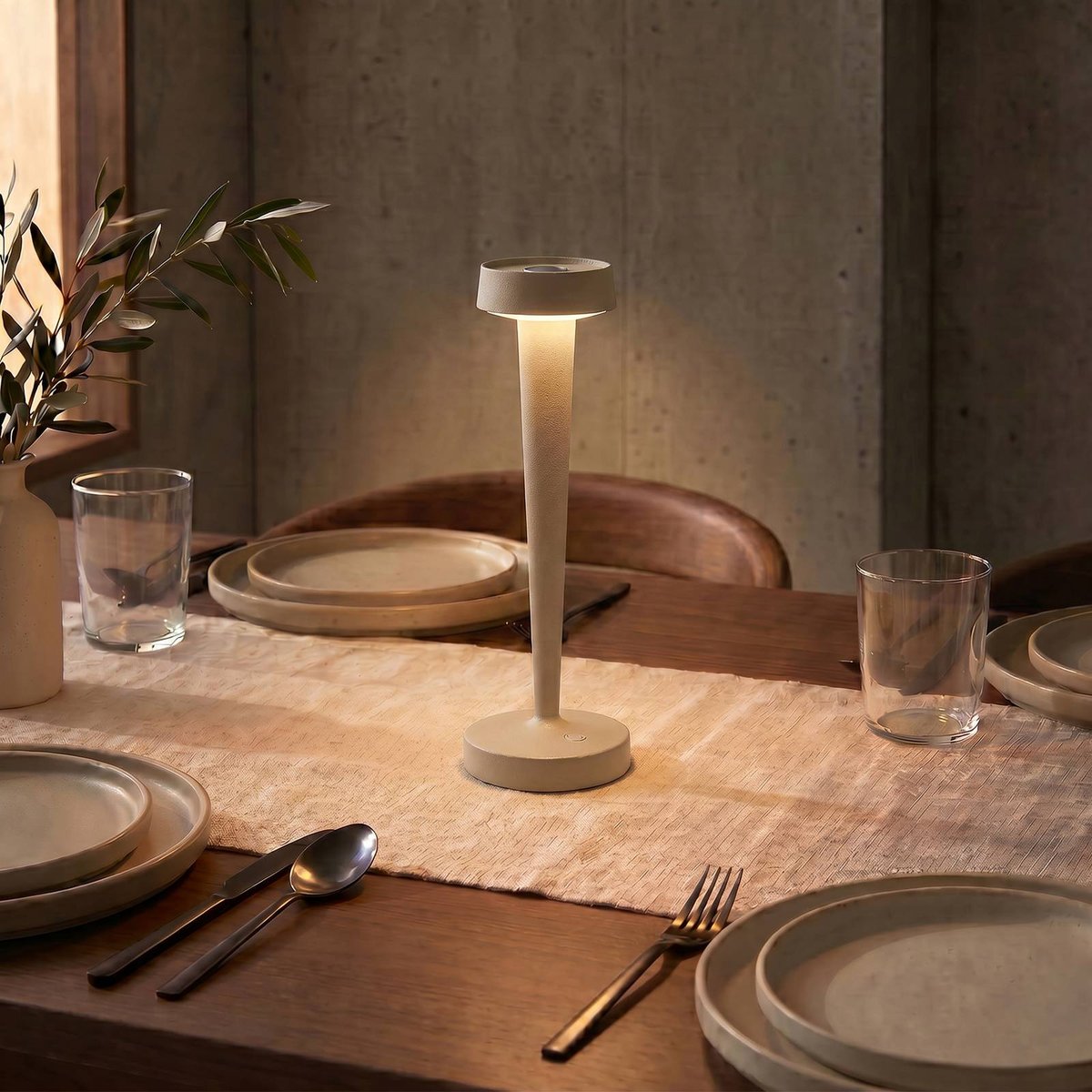 en métal moderneLED, Lea beige, LUCANDE