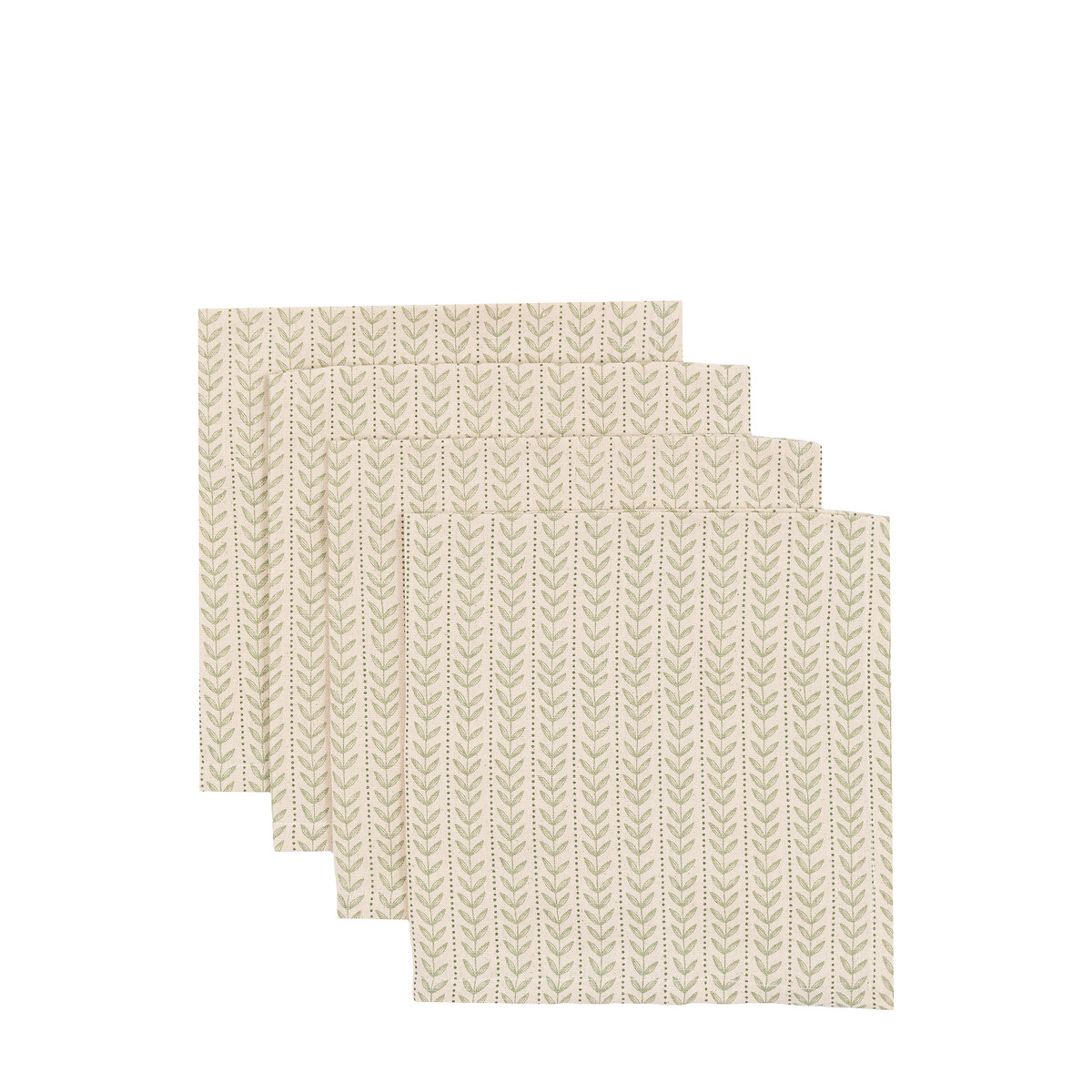 Set of 4 Archer Leaf Napkins natural, ÉDITÉ